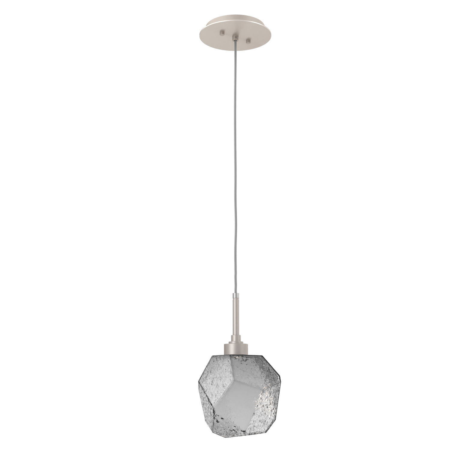 LAB0039-01-BS-S-Hammerton-Studio-Gem-pendant-light-with-metallic-beige-silver-finish-and-smoke-blown-glass-shades-and-LED-lamping