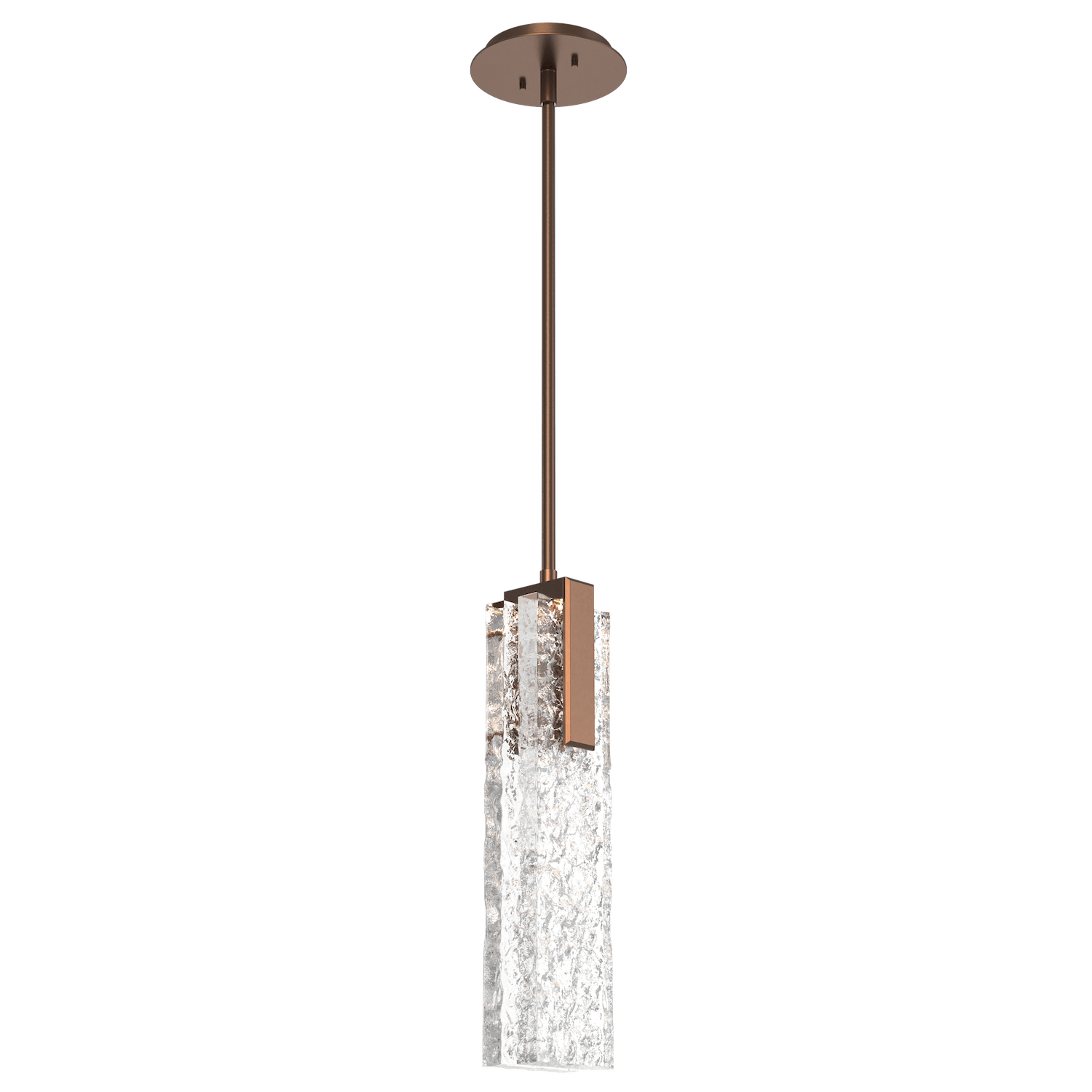 LAB0061-17-BB-GC-Hammerton-Studio-Glacier-pendant-light-with-burnished-bronze-finish-and-clear-blown-glass-with-geo-clear-cast-glass-diffusers-and-LED-lamping
