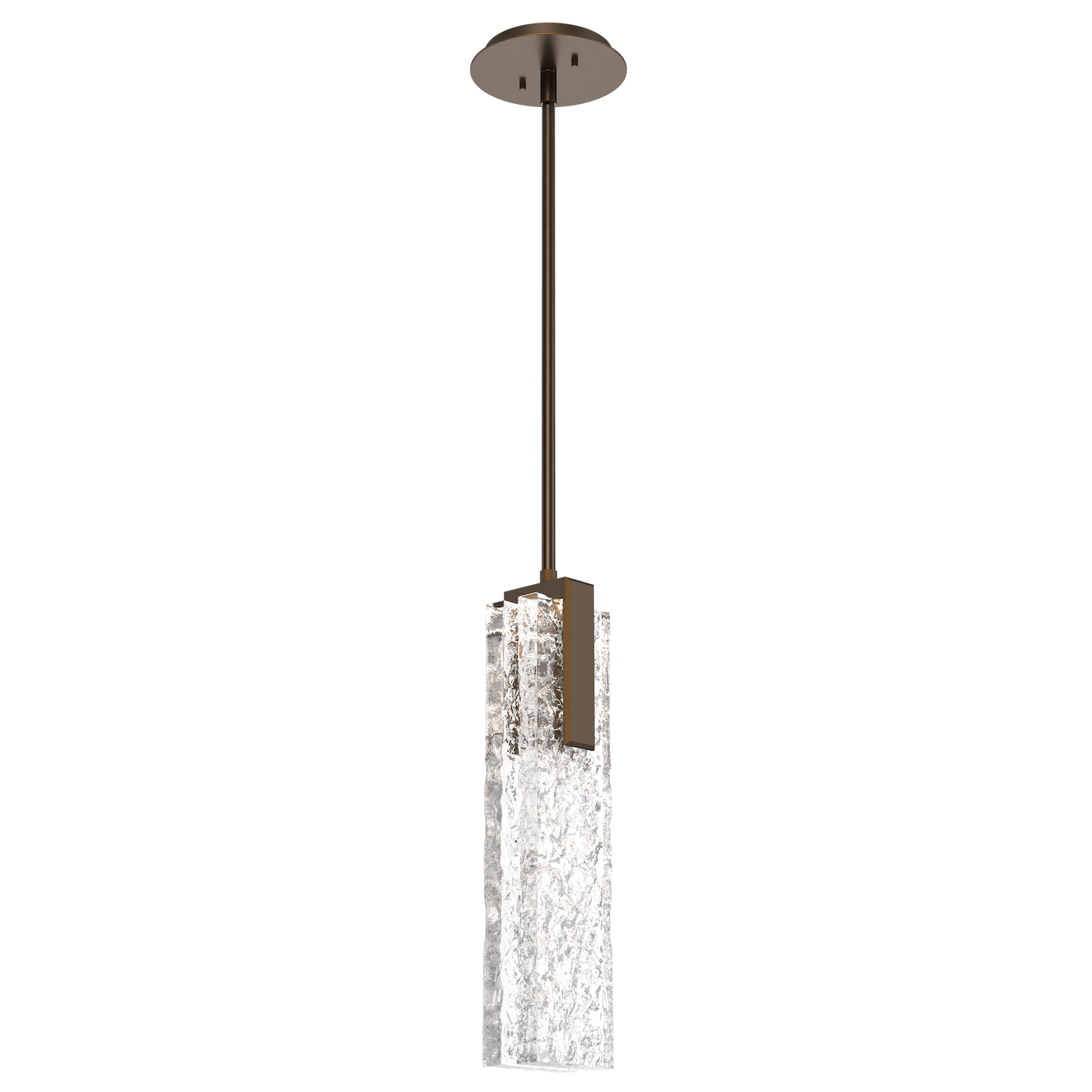 LAB0061-17-FB-GC-Hammerton-Studio-Glacier-pendant-light-with-flat-bronze-finish-and-clear-blown-glass-with-geo-clear-cast-glass-diffusers-and-LED-lamping