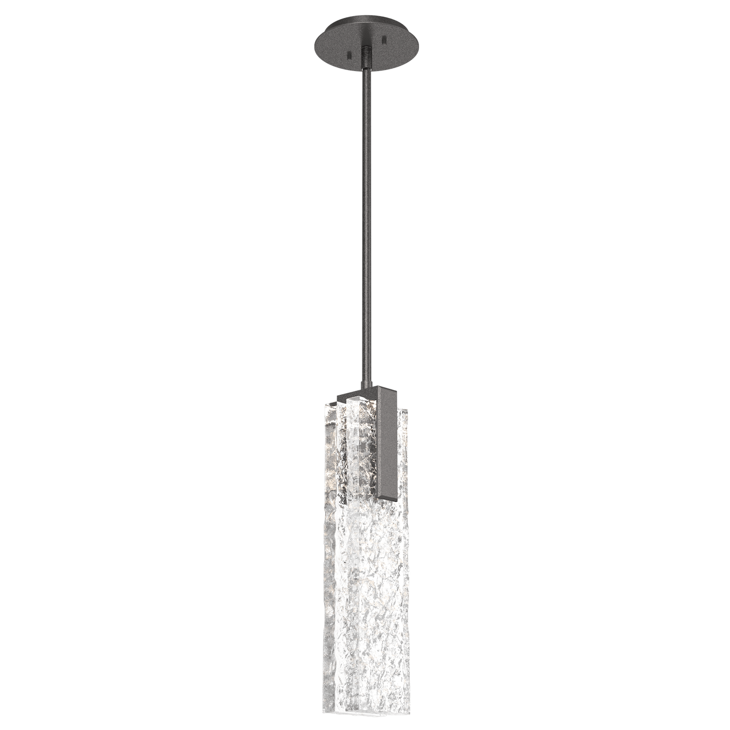 LAB0061-17-GP-GC-Hammerton-Studio-Glacier-pendant-light-with-graphite-finish-and-clear-blown-glass-with-geo-clear-cast-glass-diffusers-and-LED-lamping