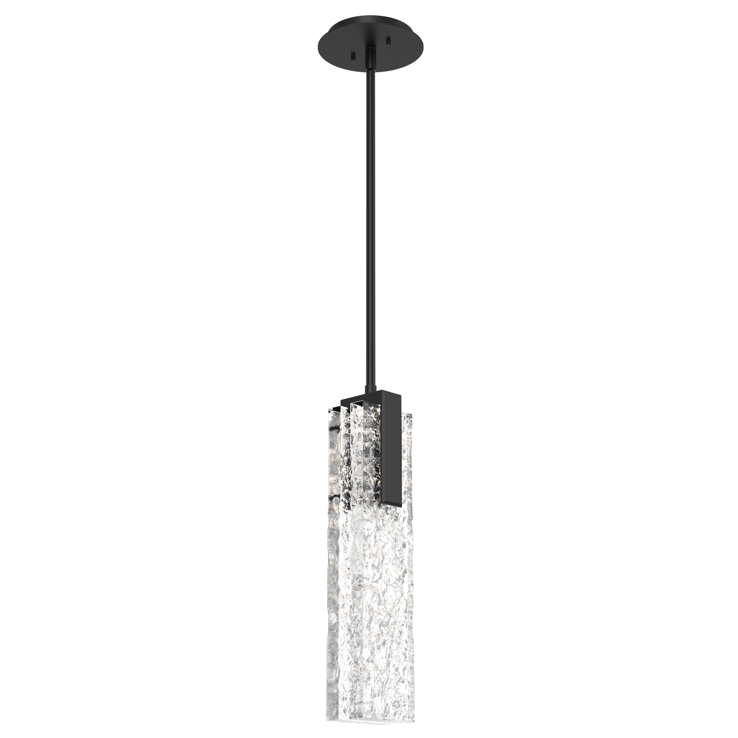LAB0061-17-MB-GC-Hammerton-Studio-Glacier-pendant-light-with-matte-black-finish-and-clear-blown-glass-with-geo-clear-cast-glass-diffusers-and-LED-lamping