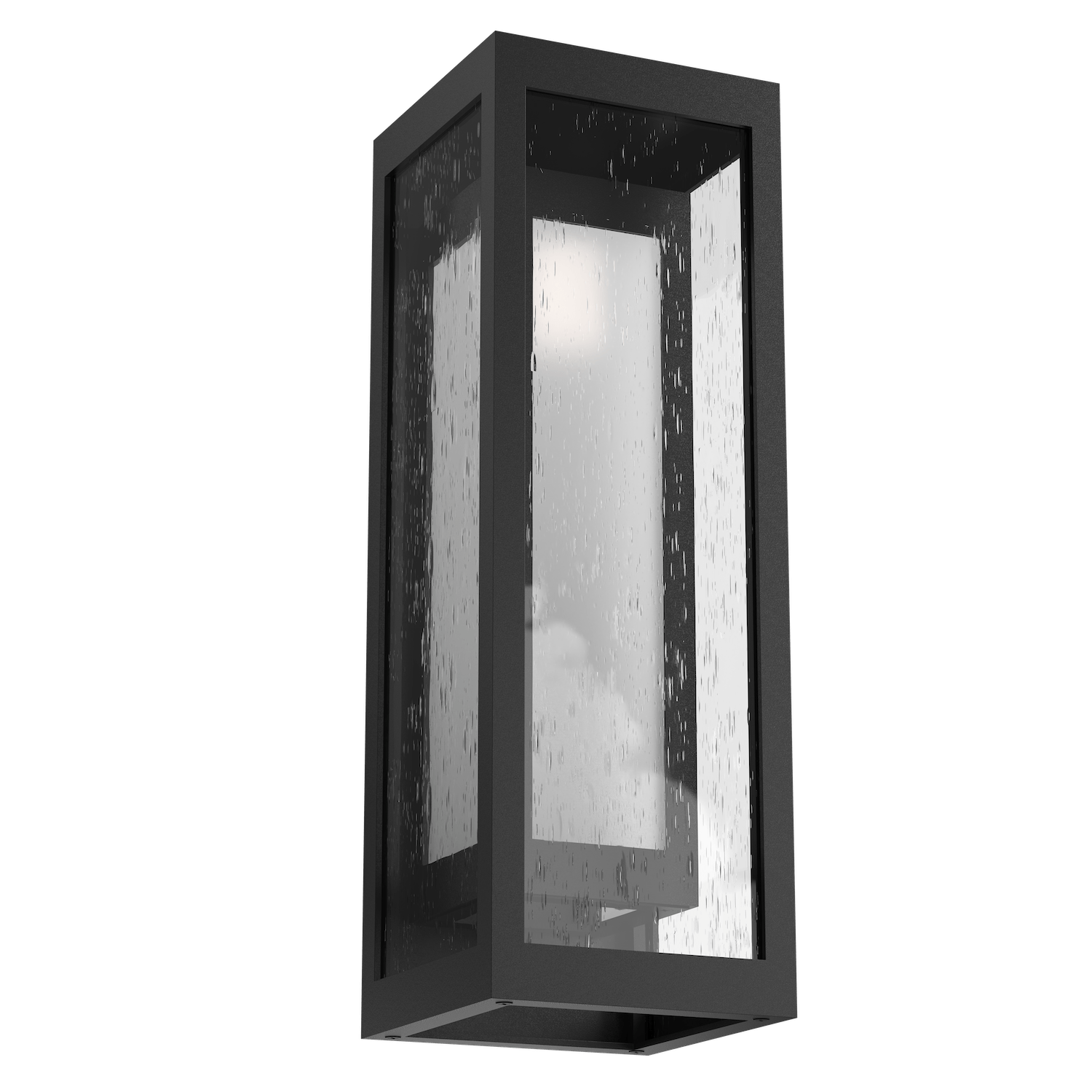 Hammerton Studio ODB0031-19-TB-M1P-G1 Textured Black Panel Cover Single  Light 19 Tall Outdoor ADA Compliant Wall Sconce - GU10 with Medium Mesh  Platina Metal Shade 