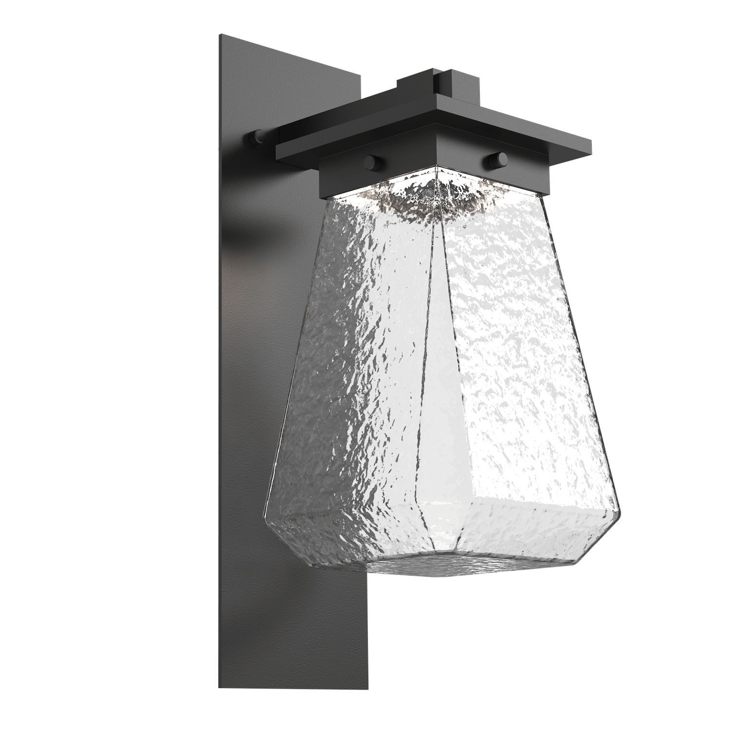 ODB0043-0A-AG-C-Hammerton-Studio-Beacon-14-inch-outdoor-arm-sconce-with-argento-grey-finish-and-clear-blown-glass-shades-and-LED-lamping
