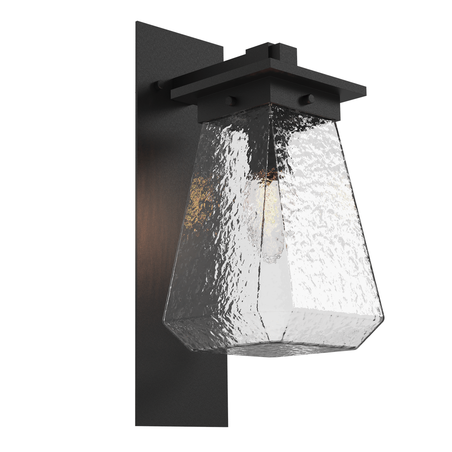 ODB0043-0A-TB-C-Hammerton-Studio-Beacon-14-inch-outdoor-arm-sconce-with-textured-black-finish-and-clear-blown-glass-shades-and-incandescent-lamping