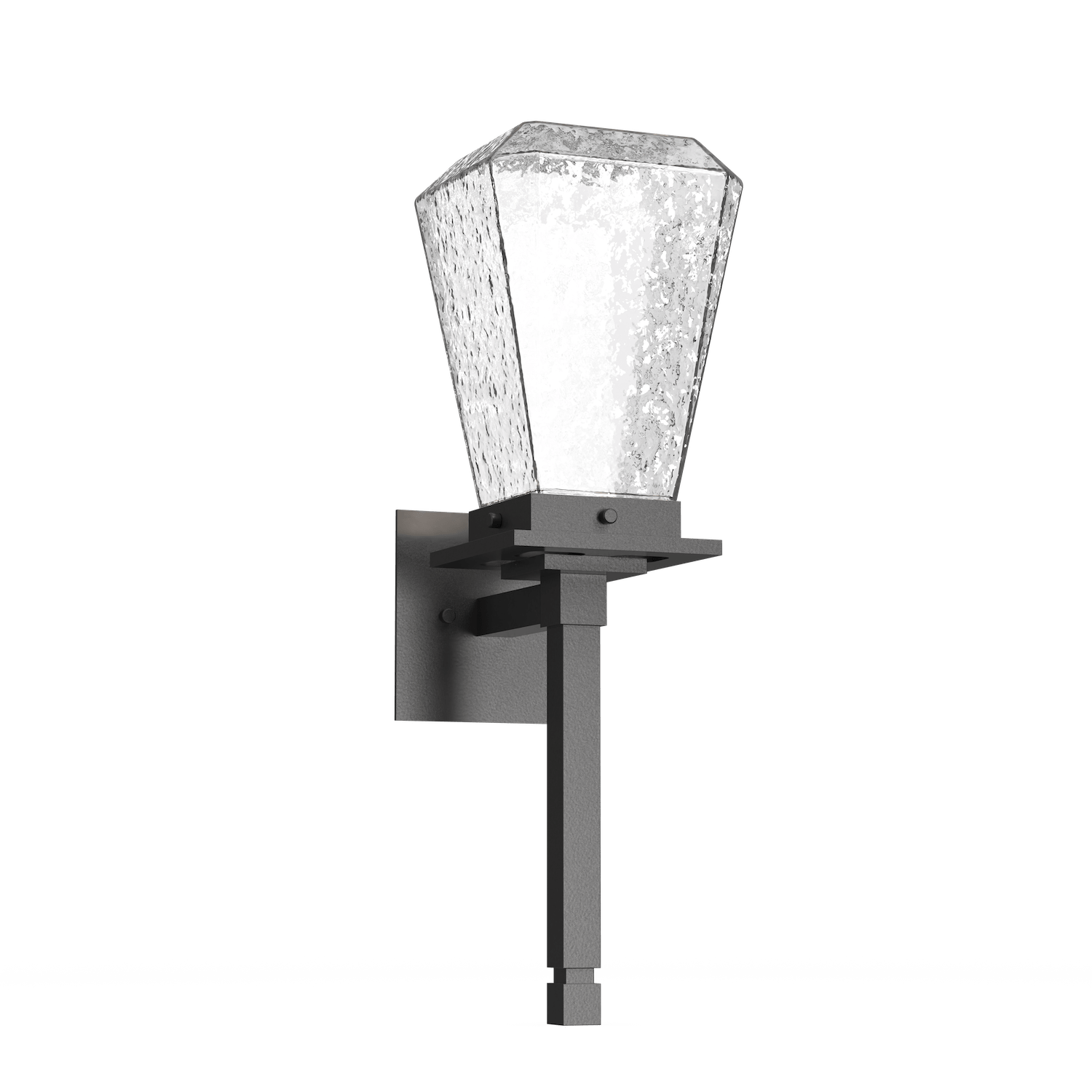 ODB0043-0B-AG-CC-Hammerton-Studio-Beacon-22-inch-outdoor-torch-sconce-with-argento-grey-finish-and-clear-glass-shade-and-LED-lamping