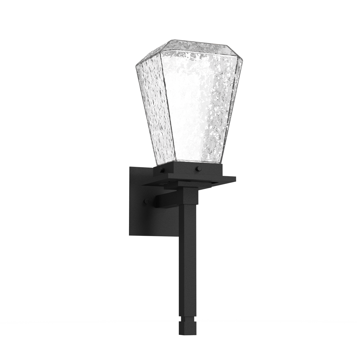 ODB0043-0B-TB-CC-Hammerton-Studio-Beacon-22-inch-outdoor-torch-sconce-with-textured-black-finish-and-clear-glass-shade-and-LED-lamping