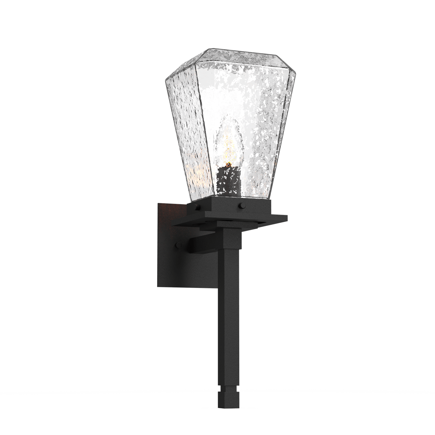 ODB0043-0B-TB-CC-Hammerton-Studio-Beacon-22-inch-outdoor-torch-sconce-with-textured-black-finish-and-clear-glass-shade-and-incandescent-lamping
