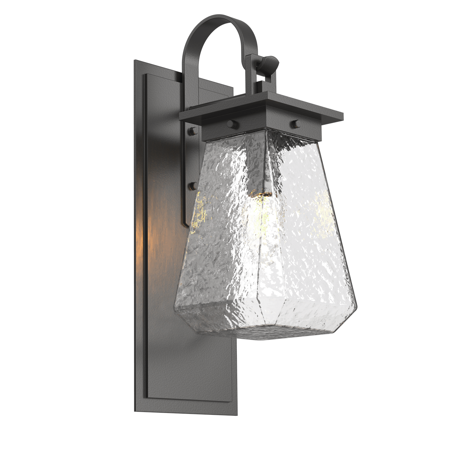 ODB0043-AC-AG-C-Hammerton-Studio-Beacon-18-inch-outdoor-sconce-with-shepherds-hook-with-argento-grey-finish-and-clear-blown-glass-shades-and-incandescent-lamping