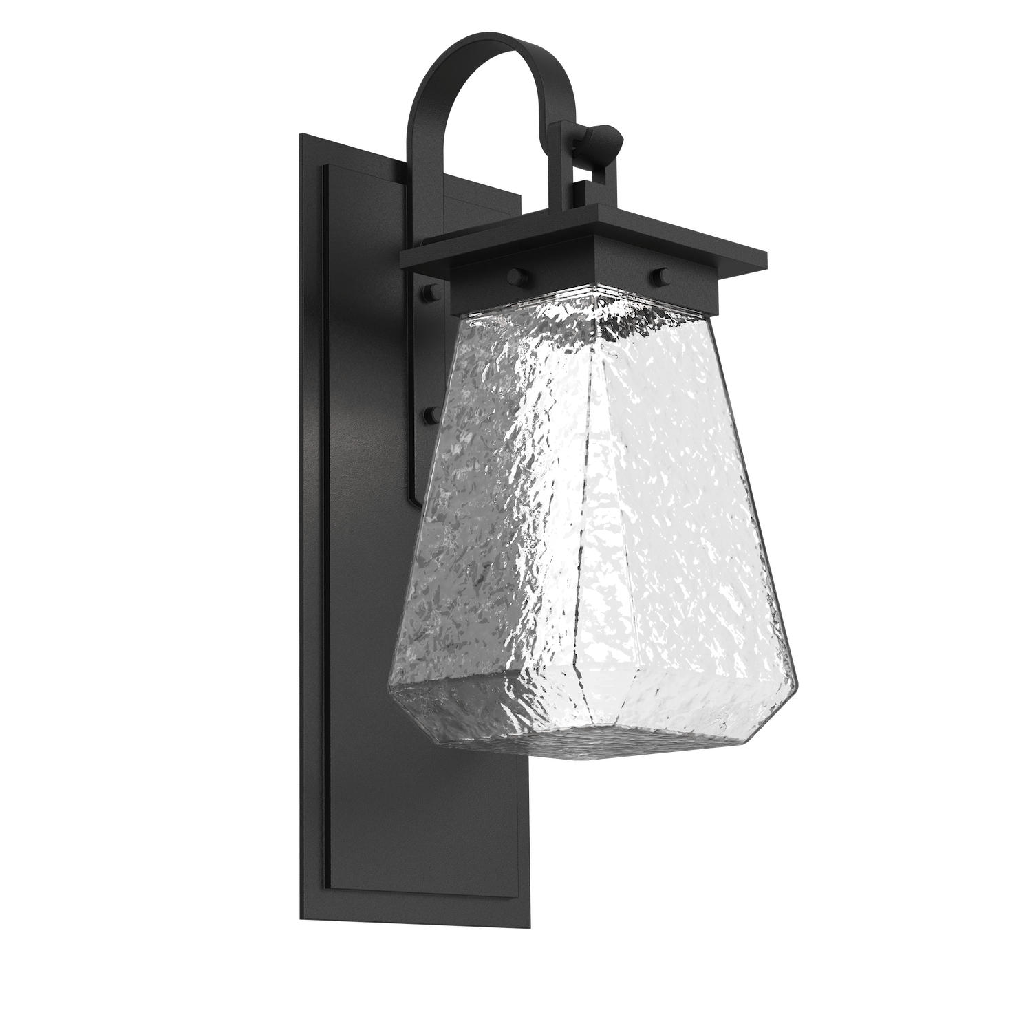 ODB0043-AC-TB-C-Hammerton-Studio-Beacon-18-inch-outdoor-sconce-with-shepherds-hook-with-textured-black-finish-and-clear-blown-glass-shades-and-LED-lamping