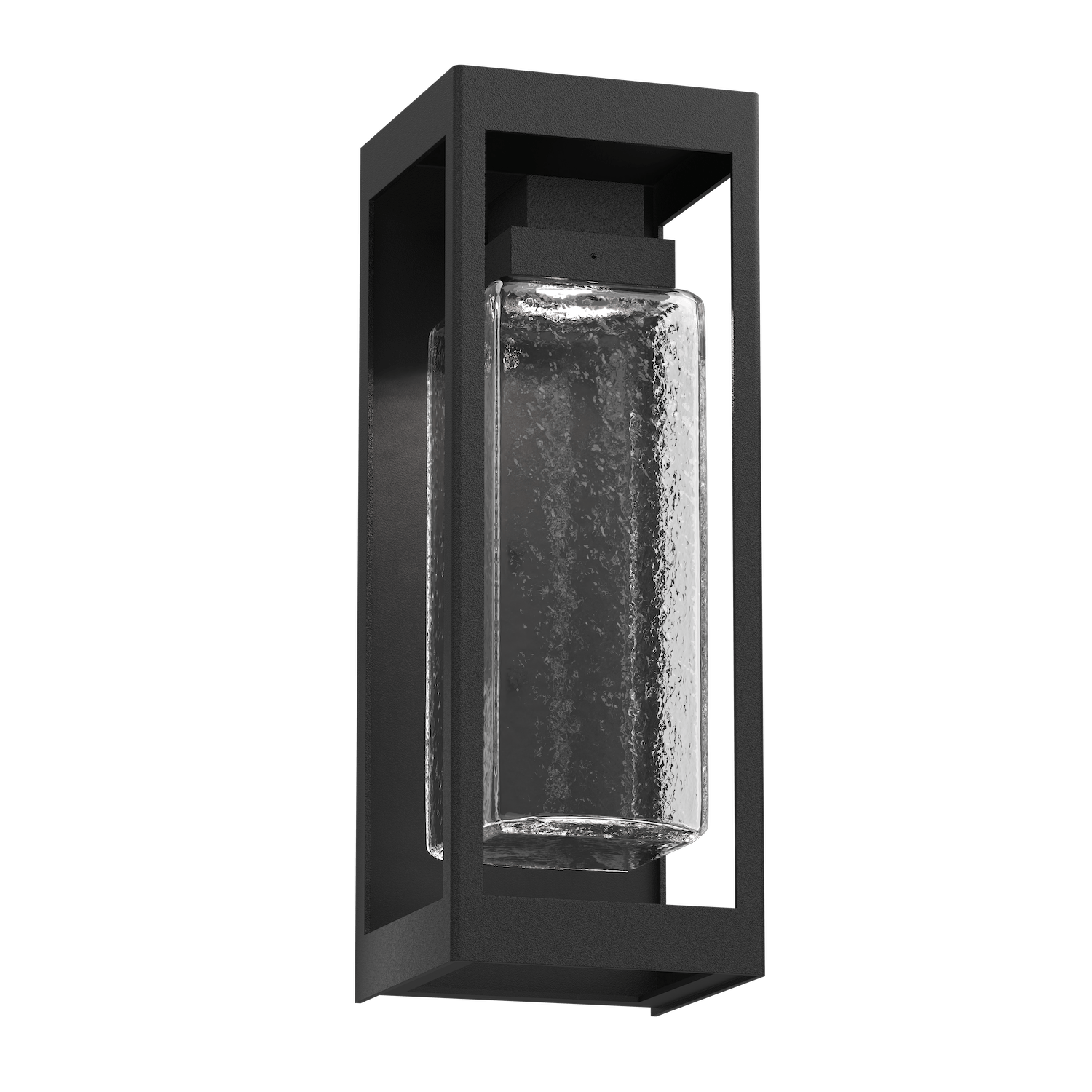 ODB0051-18-TB-HC-Hammerton-Studio-Maison-18-inch-outdoor-sconce-with-textured-black-finish-and-clear-hammered-blown-glass-shade-and-LED-lamping