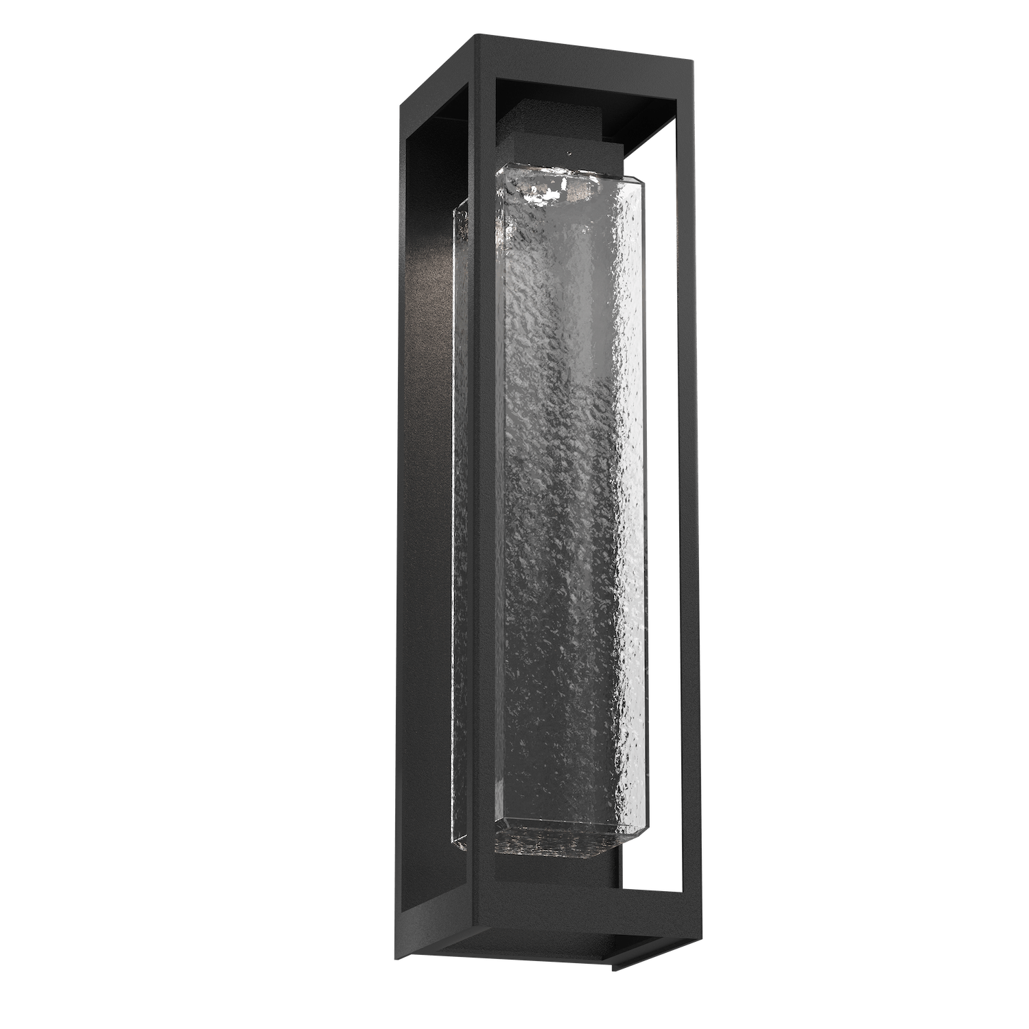 ODB0051-27-TB-HC-Hammerton-Studio-Maison-27-inch-outdoor-sconce-with-textured-black-finish-and-clear-hammered-blown-glass-shade-and-LED-lamping