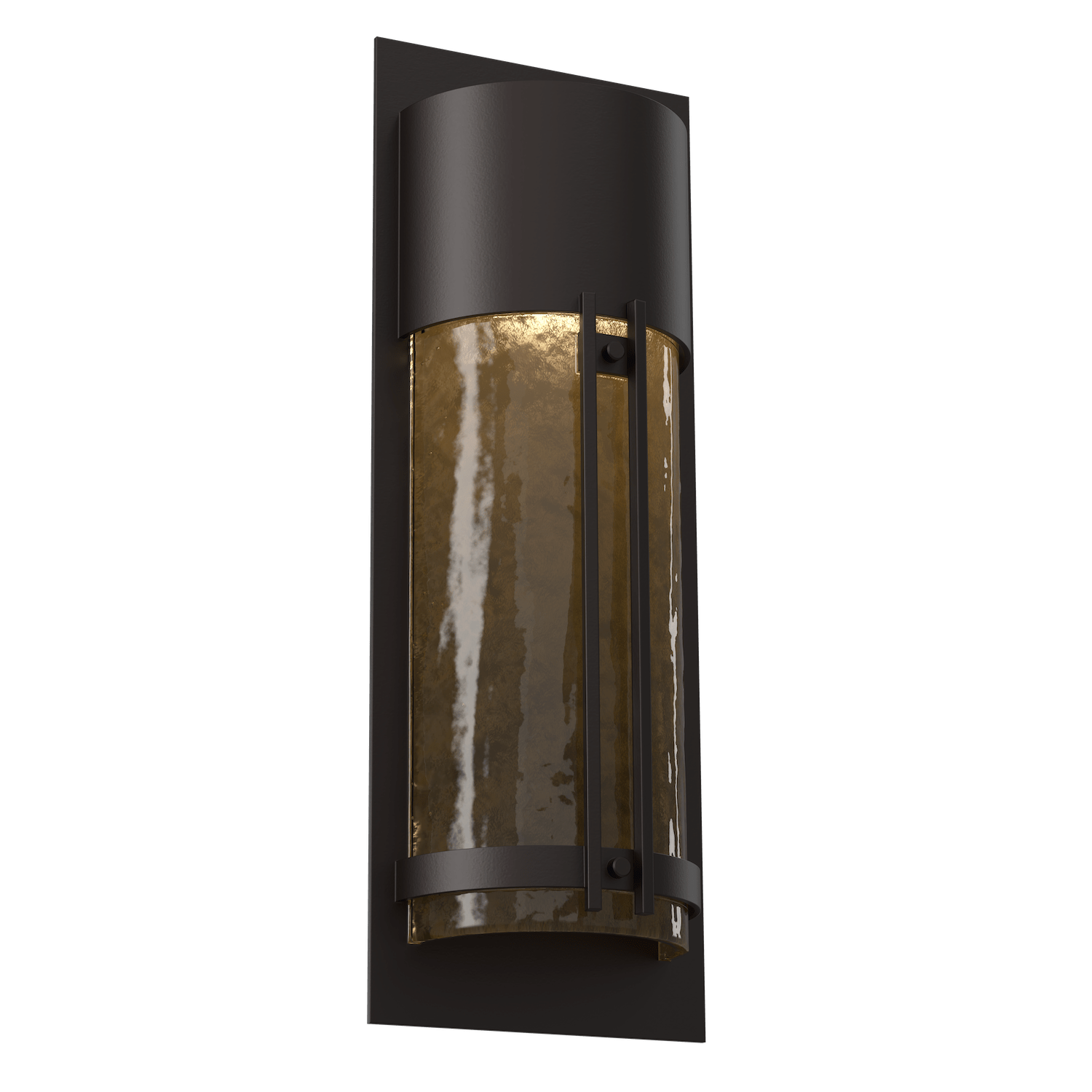 ODB0054-19-SB-BG-Hammerton-Studio-19-inch-outdoor-sconce-with-half-round-bronze-granite-glass-cover-with-statuary-bronze-finish-and-LED-lamping