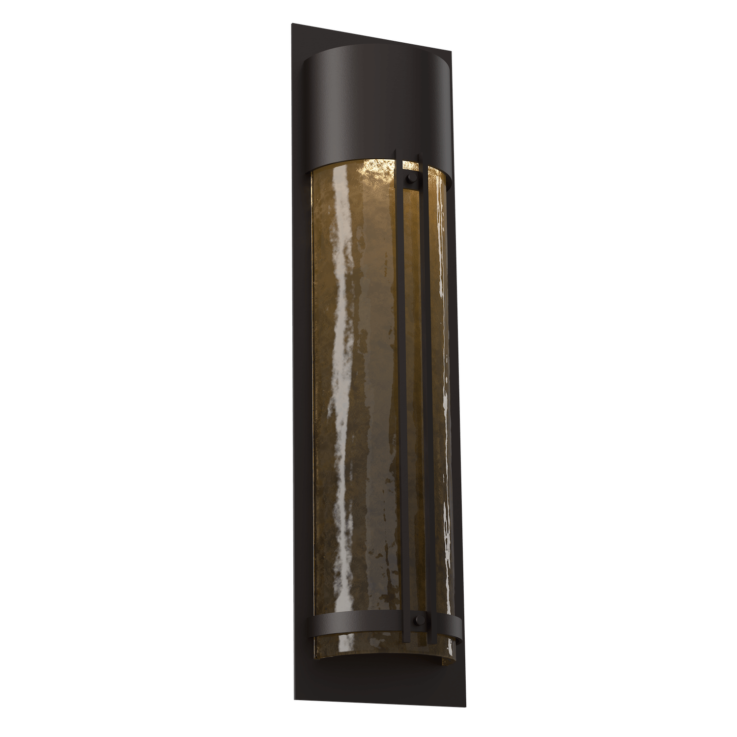 ODB0054-26-SB-BG-Hammerton-Studio-26-inch-outdoor-sconce-with-half-round-bronze-granite-glass-cover-with-statuary-bronze-finish-and-LED-lamping