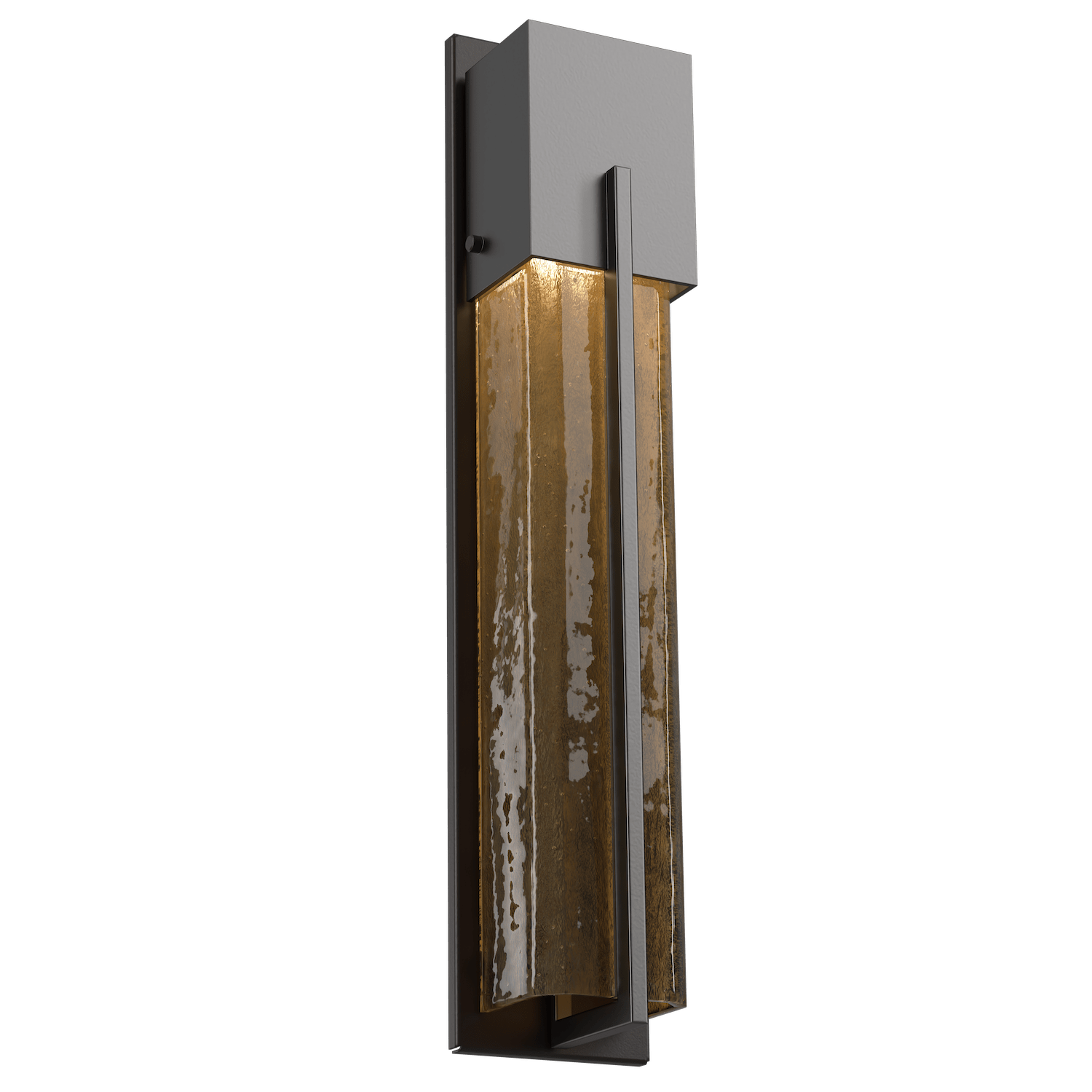 ODB0055-23-AG-BG-Hammerton-Studio-23-inch-outdoor-sconce-with-square-bronze-granite-glass-cover-with-argento-grey-finish-and-LED-lamping