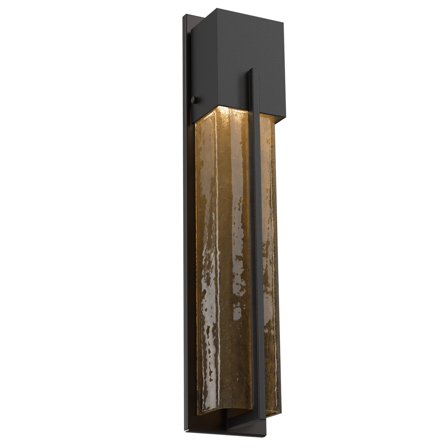 ODB0055-23-TB-BG-Hammerton-Studio-23-inch-outdoor-sconce-with-square-bronze-granite-glass-cover-with-textured-black-finish-and-LED-lamping