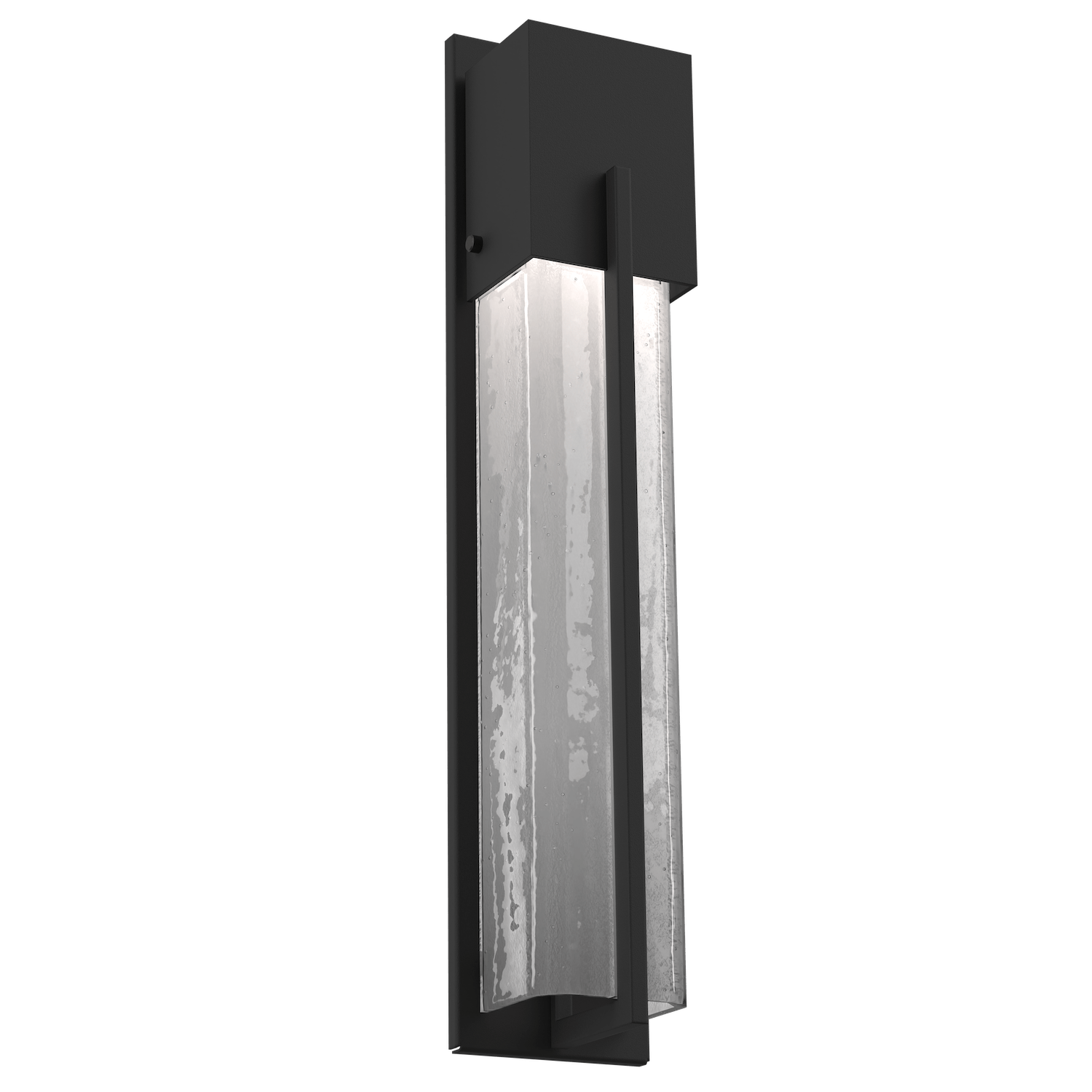 ODB0055-23-TB-FG-Hammerton-Studio-23-inch-outdoor-sconce-with-square-frosted-granite-glass-cover-with-textured-black-finish-and-LED-lamping