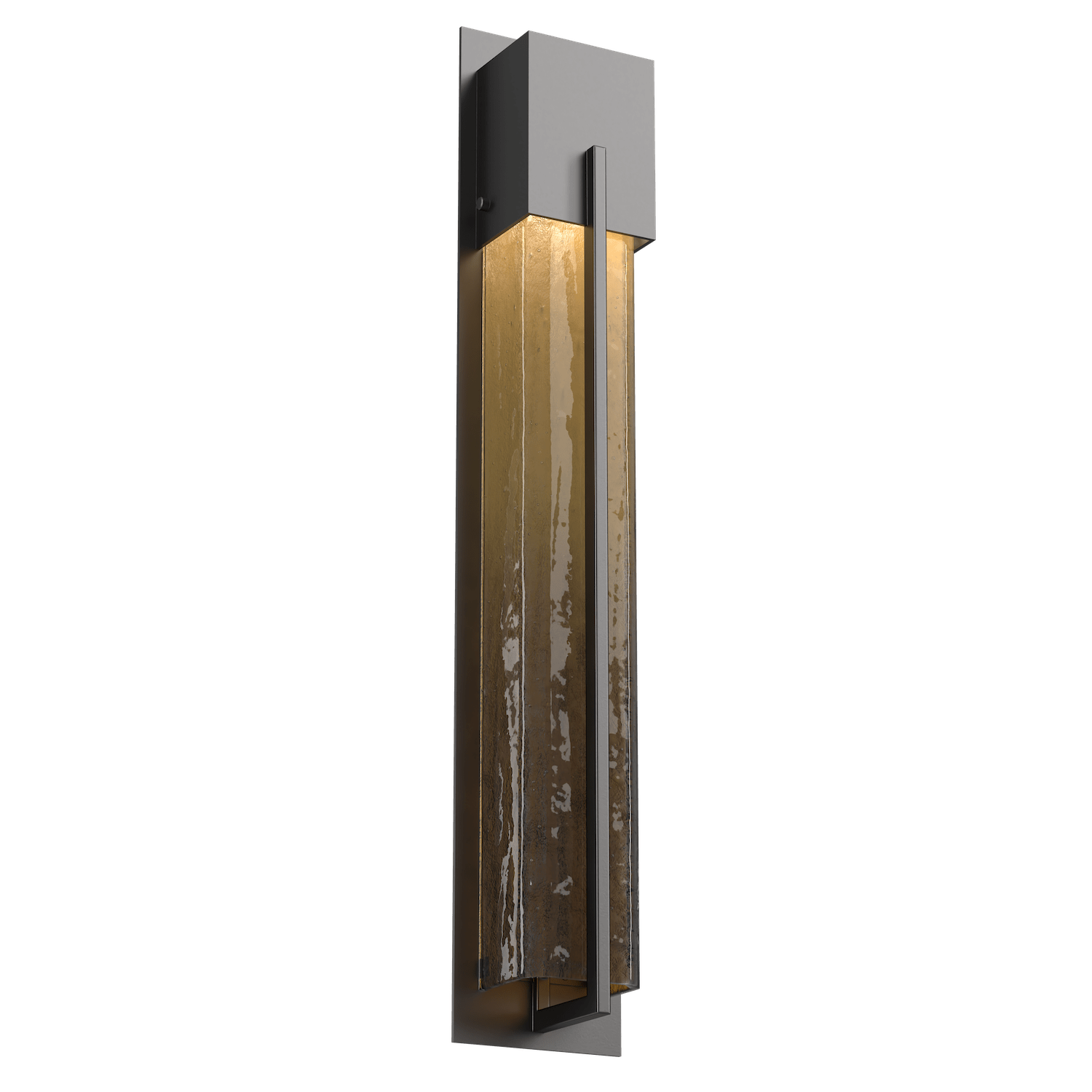 ODB0055-29-AG-BG-Hammerton-Studio-29-inch-outdoor-sconce-with-square-bronze-granite-glass-cover-with-argento-grey-finish-and-LED-lamping