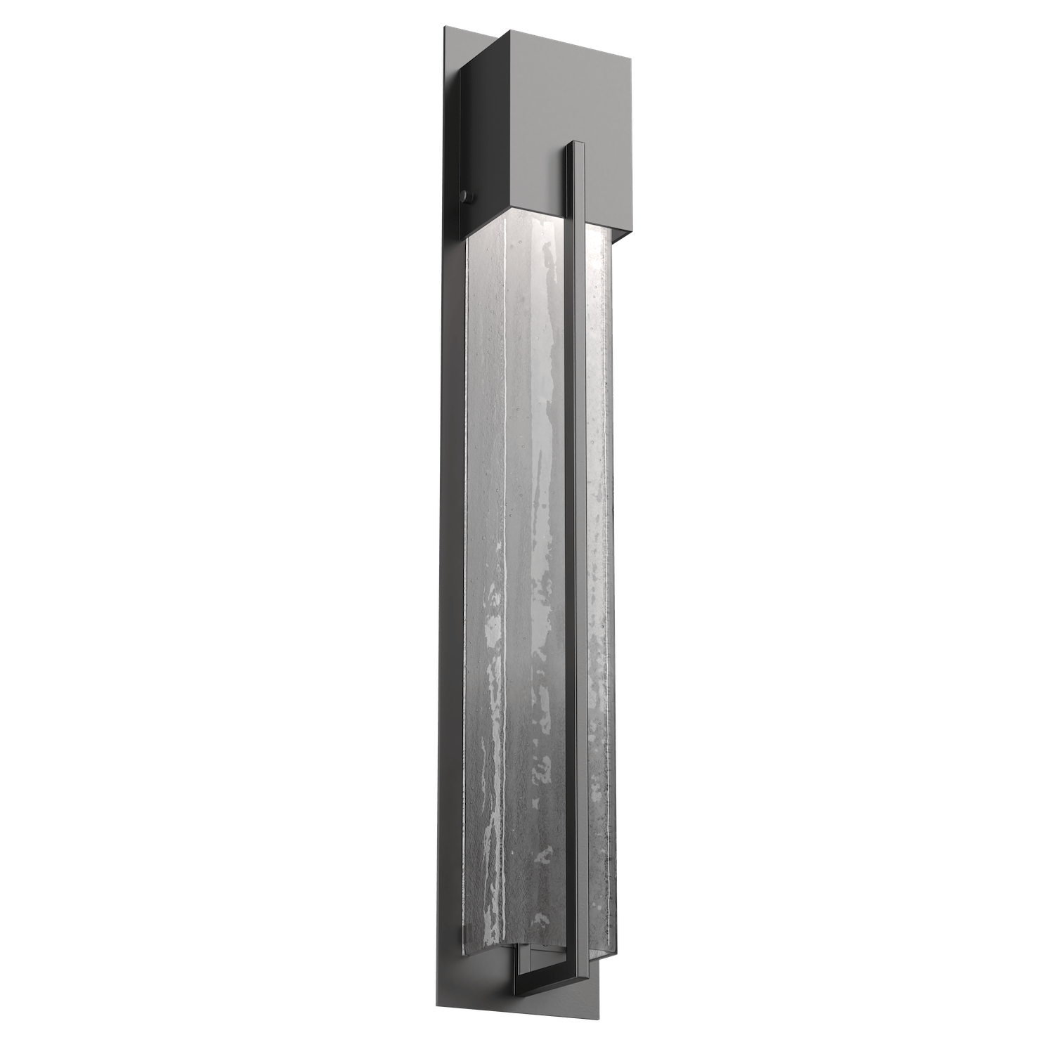 ODB0055-29-AG-FG-Hammerton-Studio-29-inch-outdoor-sconce-with-square-frosted-granite-glass-cover-with-argento-grey-finish-and-LED-lamping