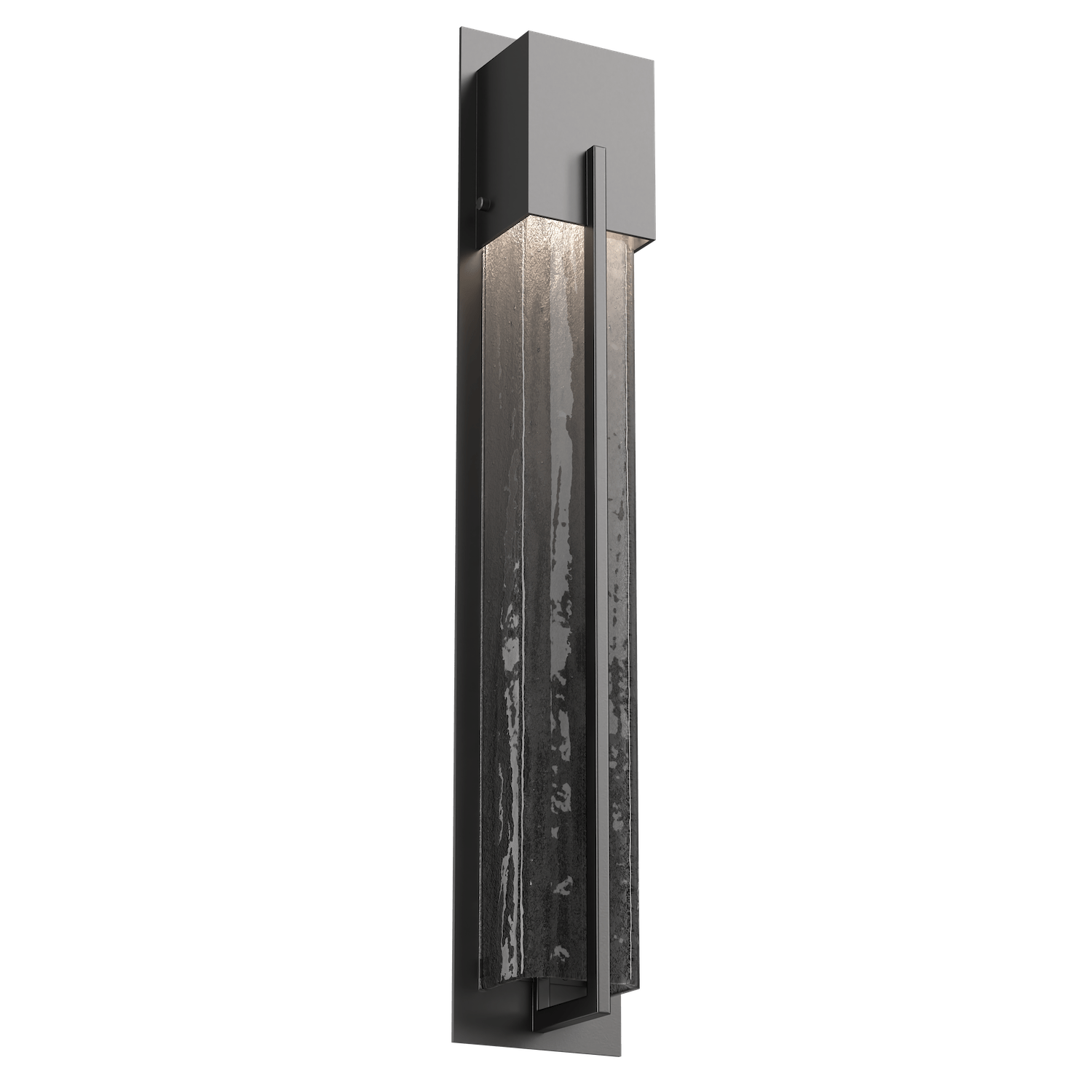 ODB0055-29-AG-SG-Hammerton-Studio-29-inch-outdoor-sconce-with-square-smoke-granite-glass-cover-with-argento-grey-finish-and-LED-lamping