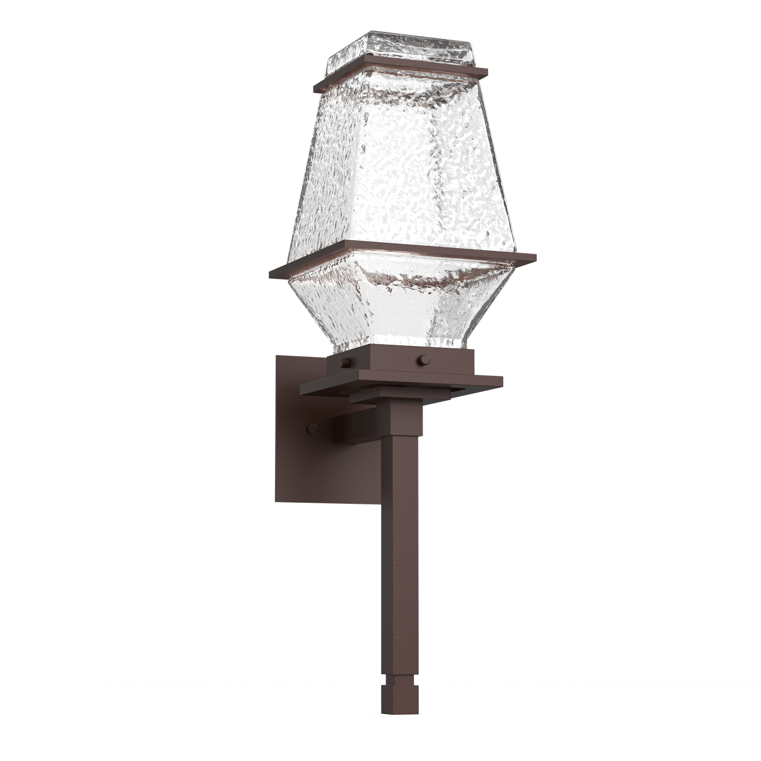 ODB0077-03-SB-C-Hammerton-Studio-Landmark-24-inch-outdoor-torch-sconce-with-statuary-bronze-finish-and-clear-blown-glass-shades-and-LED-lamping