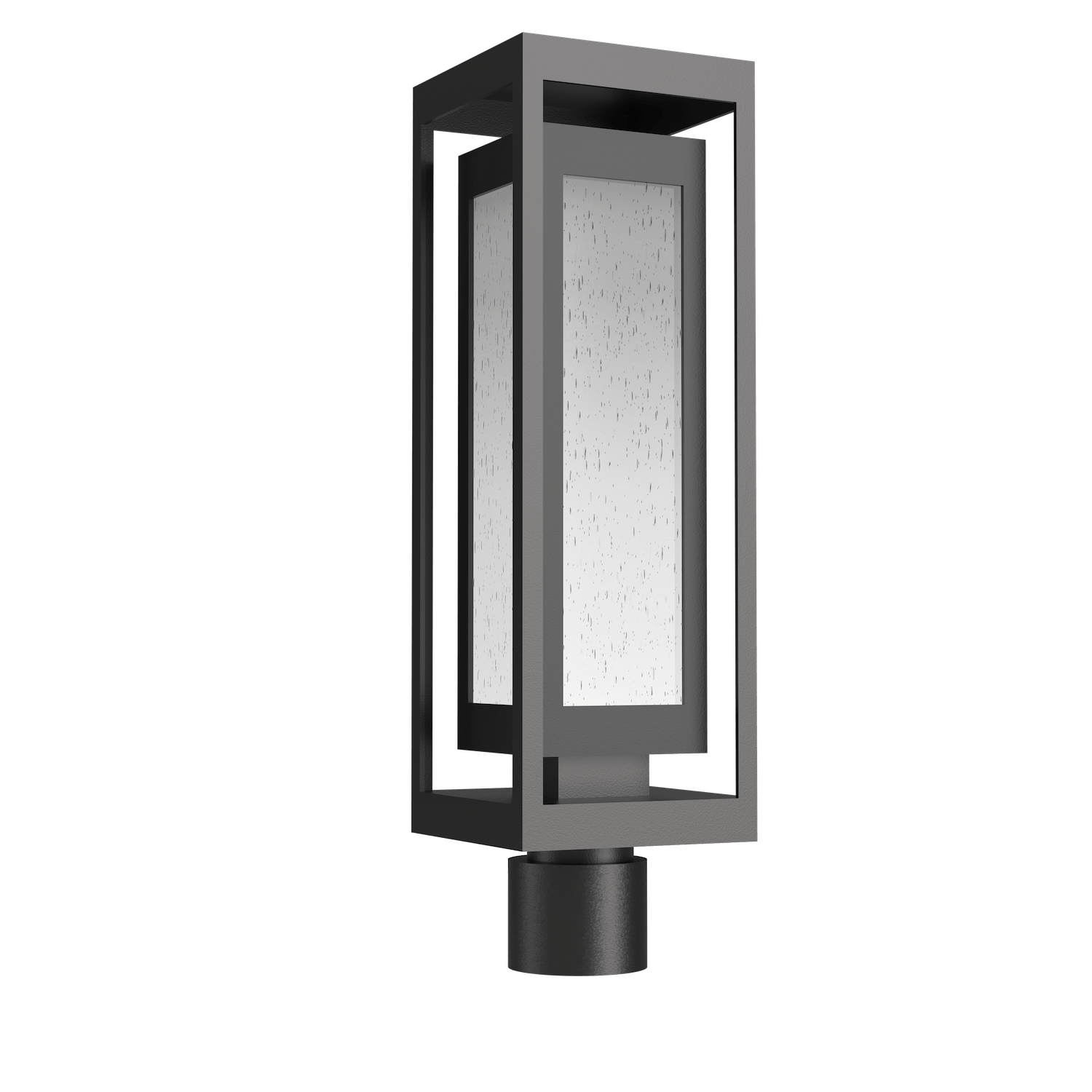 OMB0027-01-AG-FS-Hammerton-Studio-Double-Box-21-inch-postmount-light-with-argento-grey-finish-and-frosted-glass-shade-and-LED-lamping
