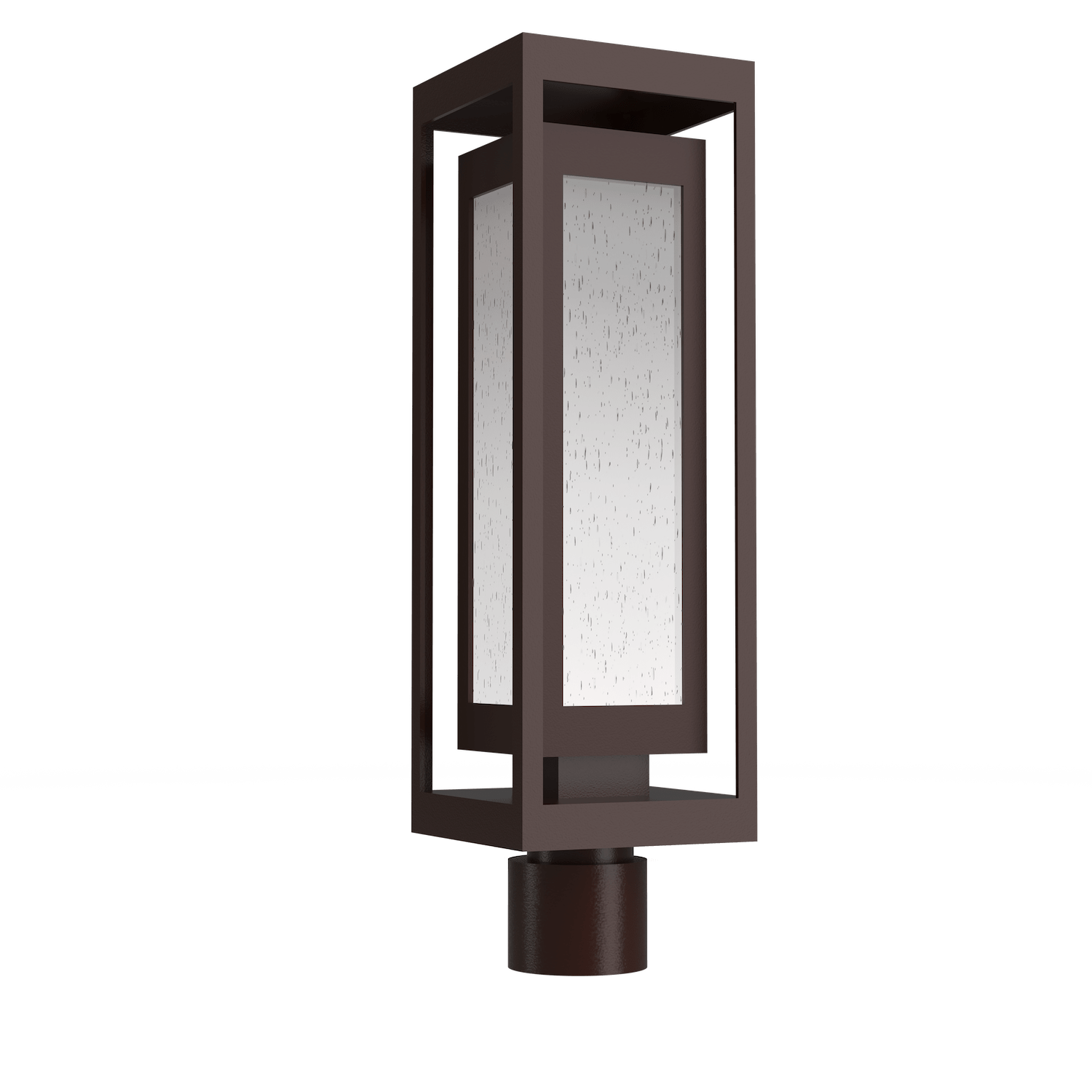 OMB0027-01-SB-FS-Hammerton-Studio-Double-Box-21-inch-postmount-light-with-statuary-bronze-finish-and-frosted-glass-shade-and-LED-lamping