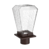 OMB0043-02-SB-C-Hammerton-Studio-Beacon-14-inch-postmount-light-with-statuary-bronze-finish-and-clear-blown-glass-shades-and-LED-lamping