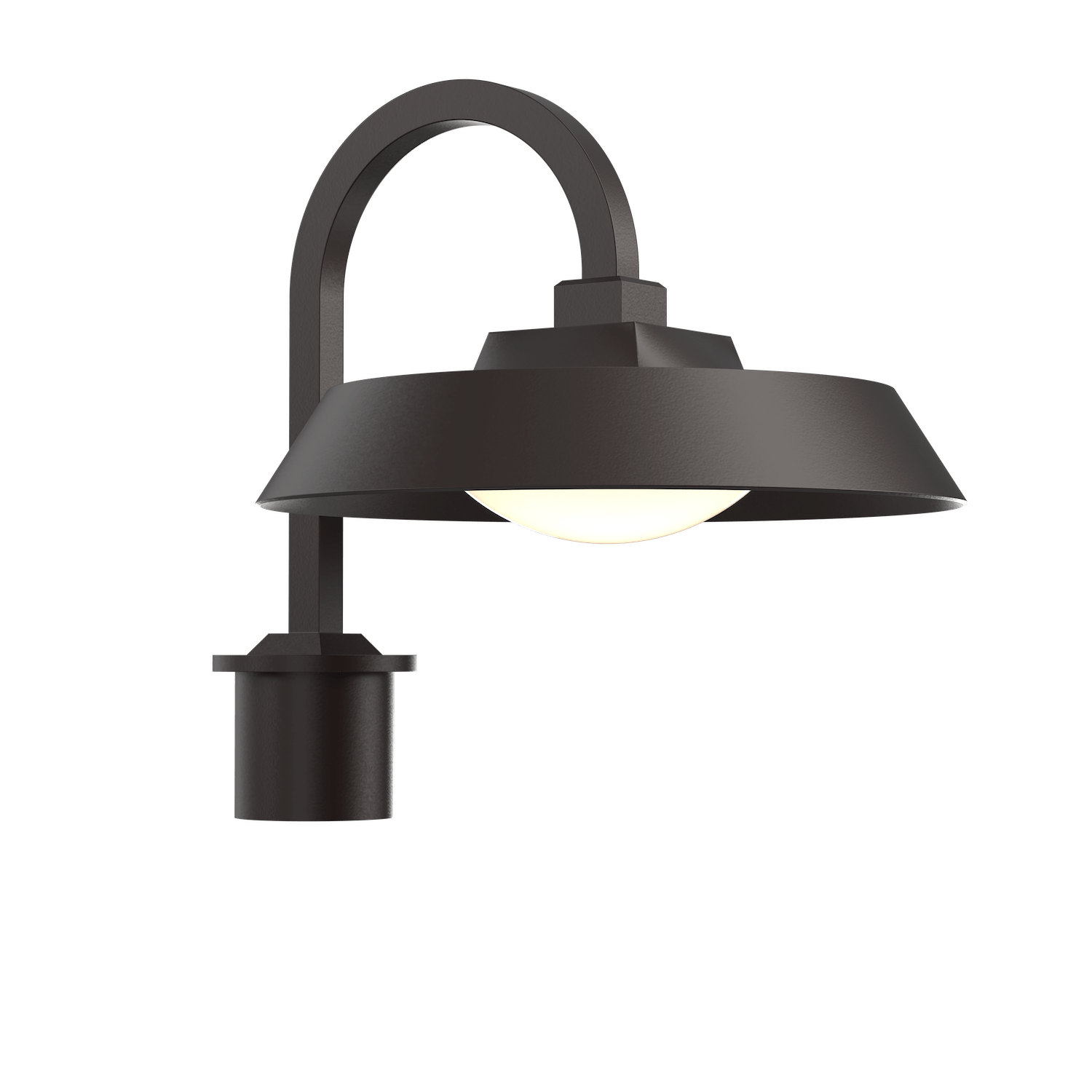 OMB0073-01-SB-O-Hammerton-Studio-Farmhouse-14-inch-postmount-light-with-statuary-bronze-finish-and-frosted-glass-shade-and-LED-lamping