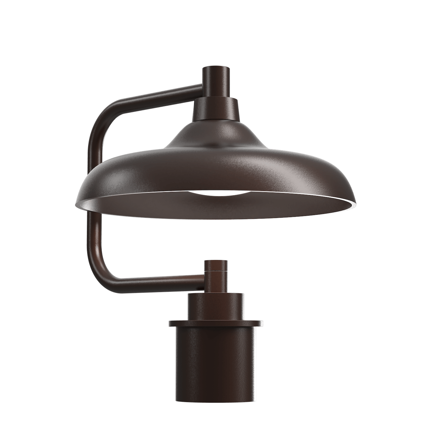 OMB0074-01-SB-O-Hammerton-Studio-Ranch-14-inch-postmount-light-with-statuary-bronze-finish-and-frosted-glass-shade-and-LED-lamping