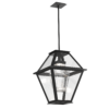 OPB0072-01-TB-C-Hammerton-Studio-Terrace-24-inch-outdoor-nested-pendant-light-with-textured-black-finish-and-clear-blown-glass-shades-and-LED-lamping