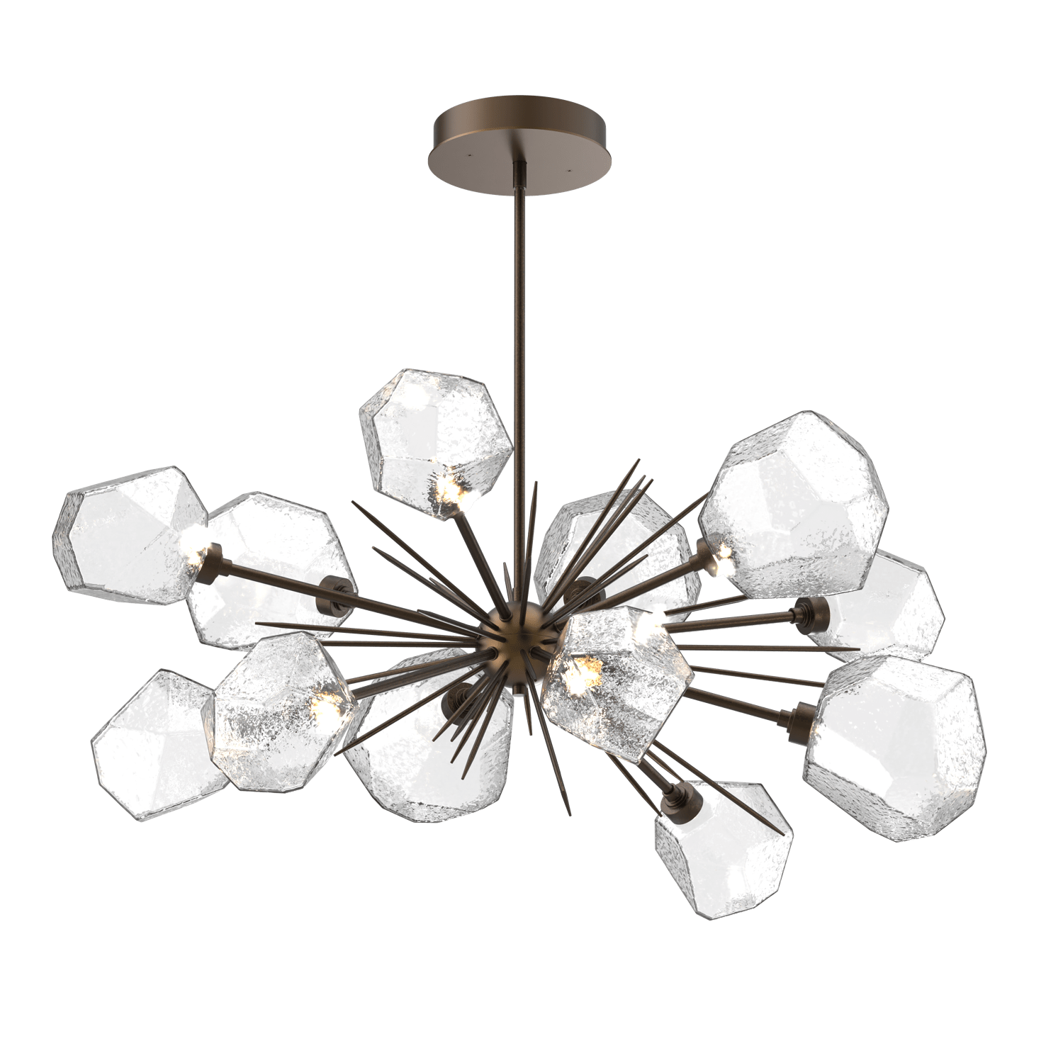 PLB0039-0D-FB-C-Hammerton-Studio-Gem-43-inch-oval-starburst-chandelier-with-flat-bronze-finish-and-clear-blown-glass-shades-and-LED-lamping