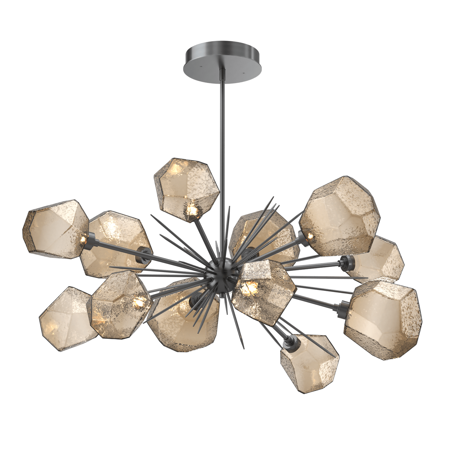 PLB0039-0D-GM-B-Hammerton-Studio-Gem-43-inch-oval-starburst-chandelier-with-gunmetal-finish-and-bronze-blown-glass-shades-and-LED-lamping