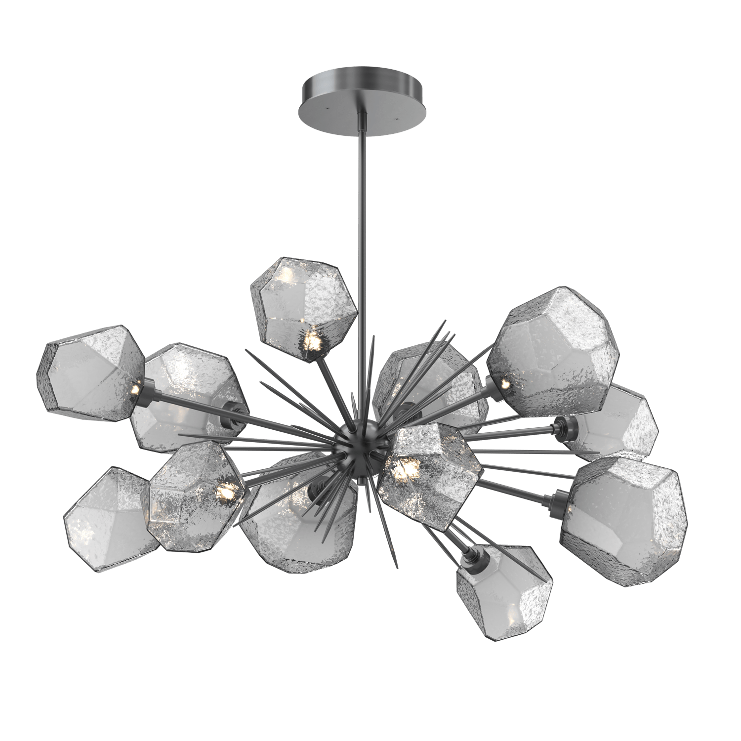 PLB0039-0D-GM-S-Hammerton-Studio-Gem-43-inch-oval-starburst-chandelier-with-gunmetal-finish-and-smoke-blown-glass-shades-and-LED-lamping