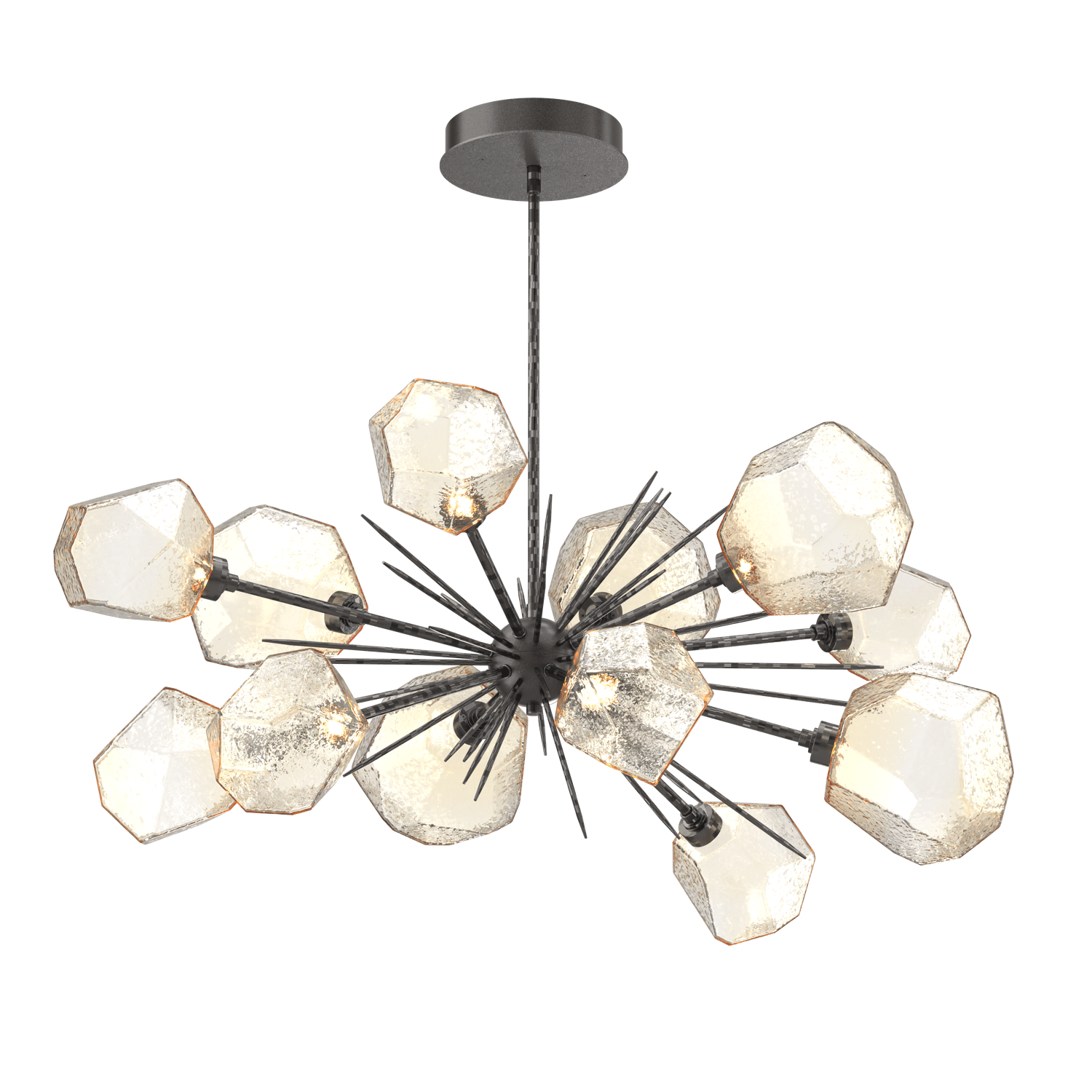 PLB0039-0D-GP-A-Hammerton-Studio-Gem-43-inch-oval-starburst-chandelier-with-graphite-finish-and-amber-blown-glass-shades-and-LED-lamping
