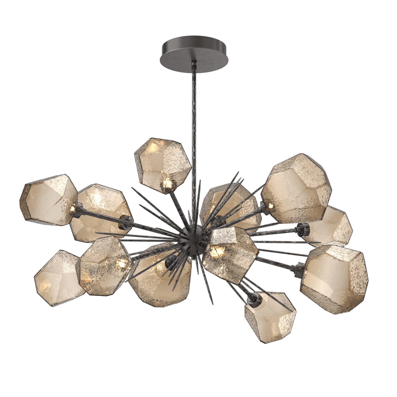 PLB0039-0D-GP-B-Hammerton-Studio-Gem-43-inch-oval-starburst-chandelier-with-graphite-finish-and-bronze-blown-glass-shades-and-LED-lamping