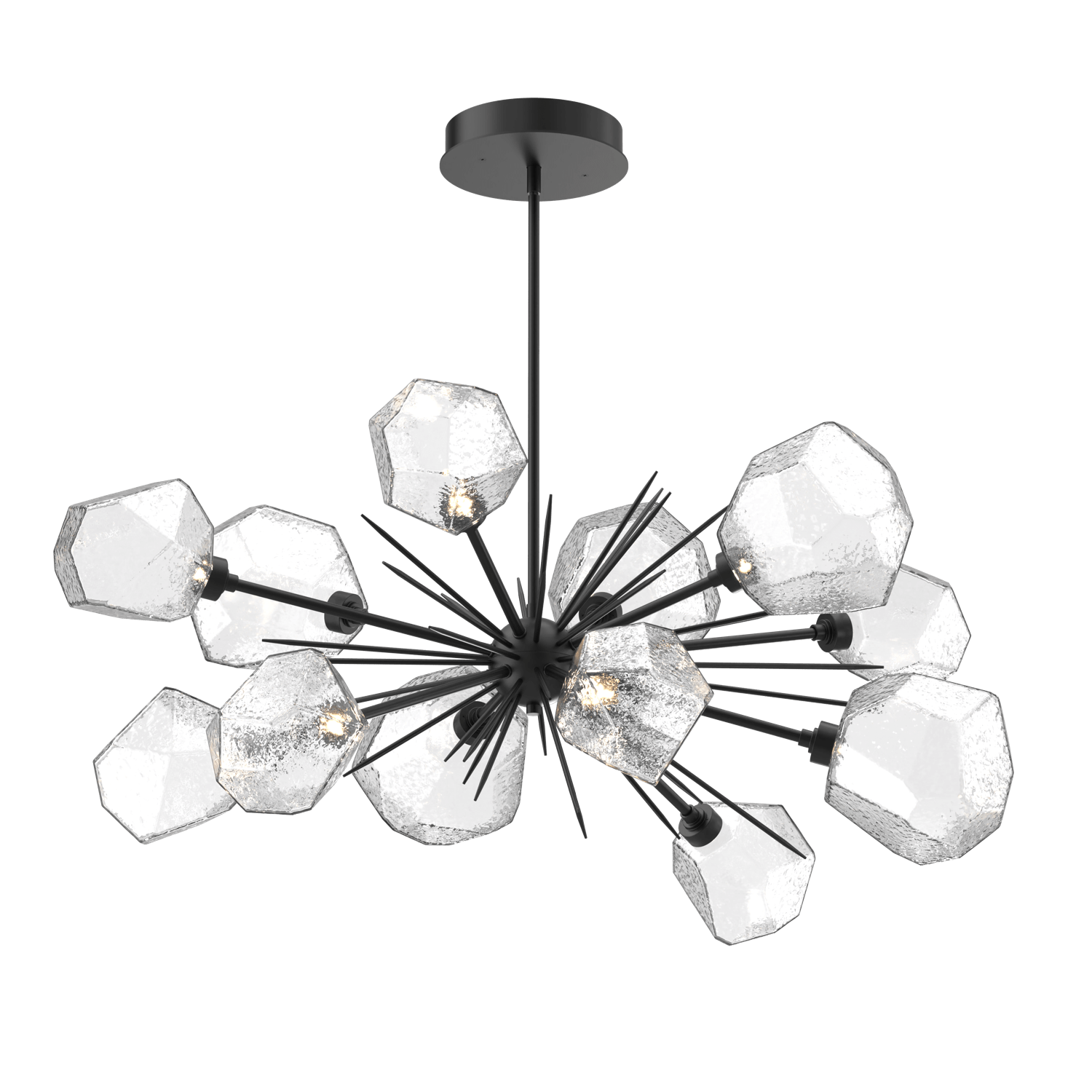 PLB0039-0D-MB-C-Hammerton-Studio-Gem-43-inch-oval-starburst-chandelier-with-matte-black-finish-and-clear-blown-glass-shades-and-LED-lamping
