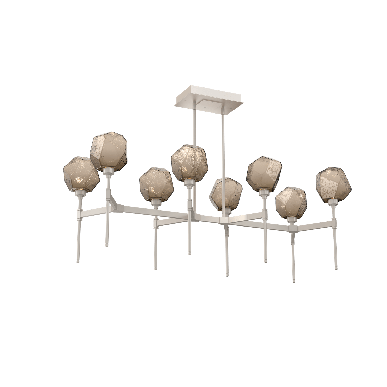 PLB0039-50-BS-B-Hammerton-Studio-Gem-50-inch-linear-belvedere-chandelier-with-metallic-beige-silver-finish-and-bronze-blown-glass-shades-and-LED-lamping