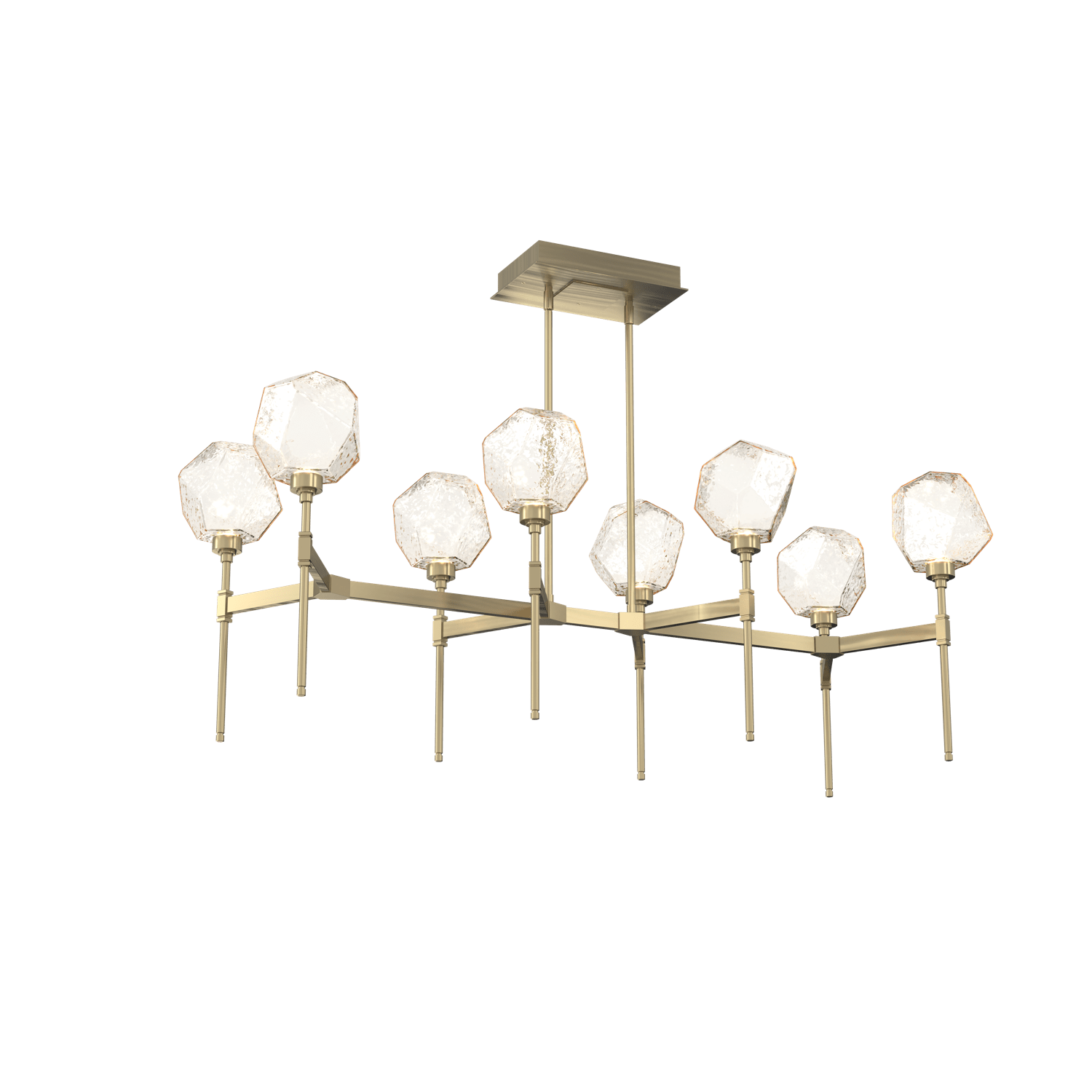 PLB0039-50-HB-A-Hammerton-Studio-Gem-50-inch-linear-belvedere-chandelier-with-heritage-brass-finish-and-amber-blown-glass-shades-and-LED-lamping