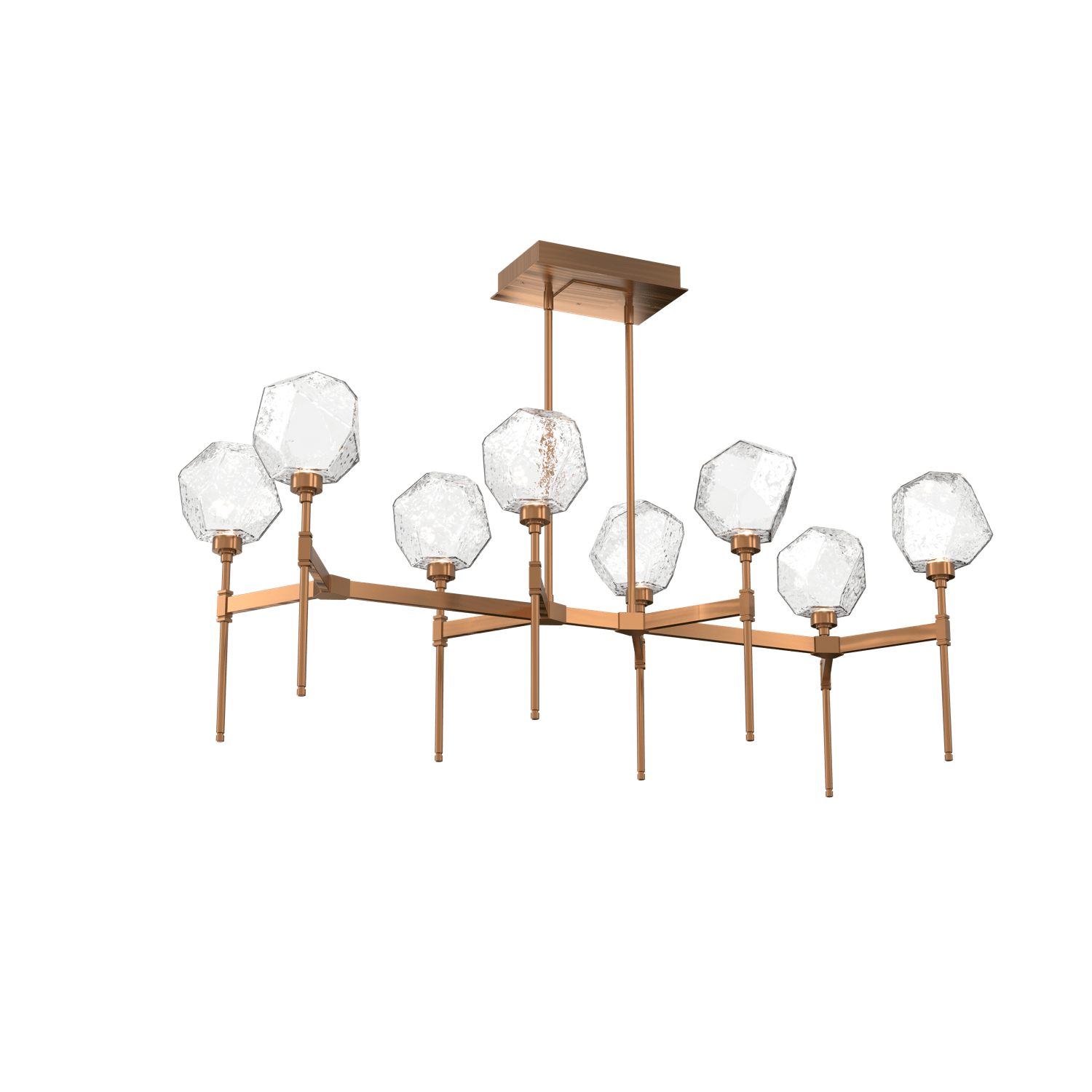 PLB0039-50-RB-C-Hammerton-Studio-Gem-50-inch-linear-belvedere-chandelier-with-oil-rubbed-bronze-finish-and-clear-blown-glass-shades-and-LED-lamping