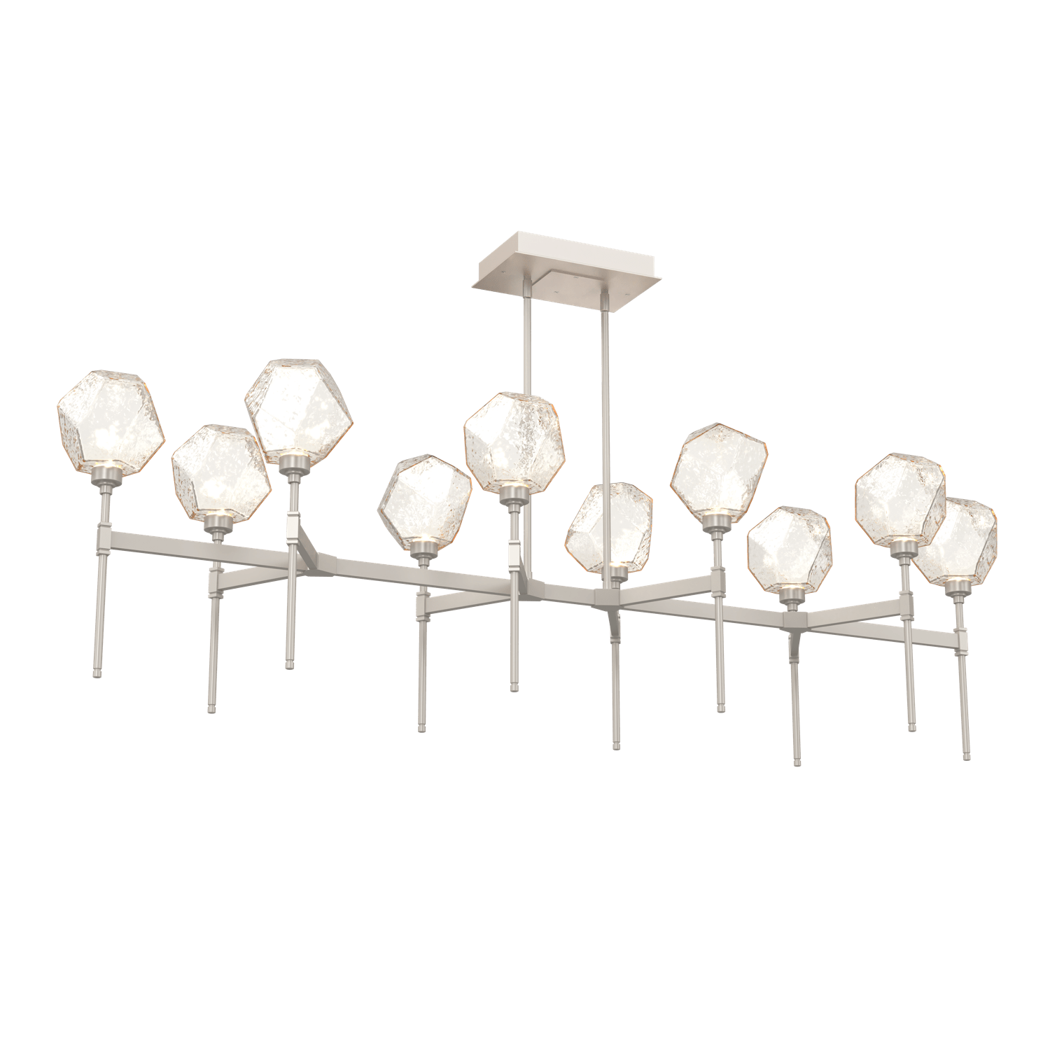 PLB0039-69-BS-A-Hammerton-Studio-Gem-69-inch-linear-belvedere-chandelier-with-metallic-beige-silver-finish-and-amber-blown-glass-shades-and-LED-lamping