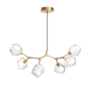 PLB0039-BA-NB-C-Hammerton-Studio-Gem-6-light-modern-branch-chandelier-with-novel-brass-finish-and-clear-blown-glass-shades-and-LED-lamping