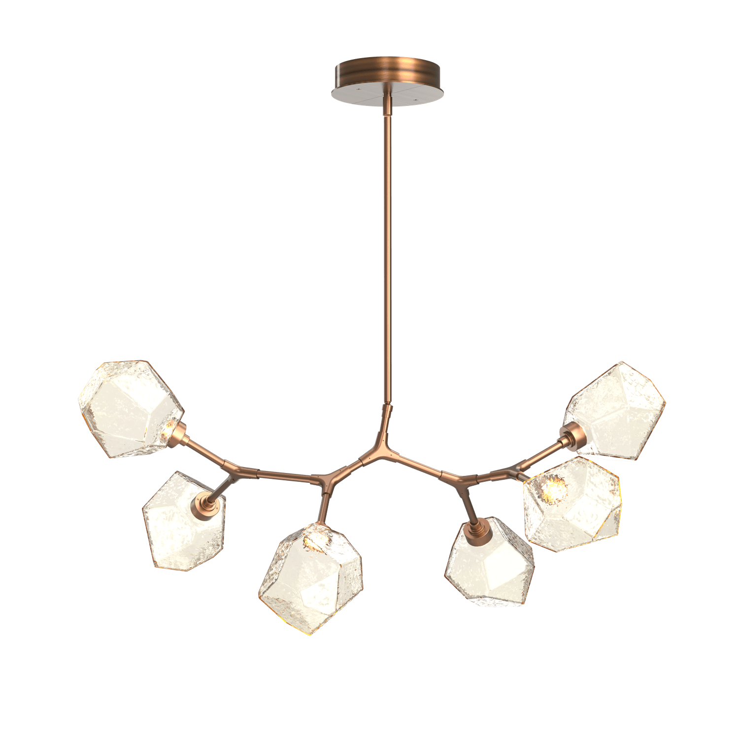 PLB0039-BA-RB-A-Hammerton-Studio-Gem-6-light-modern-branch-chandelier-with-oil-rubbed-bronze-finish-and-amber-blown-glass-shades-and-LED-lamping