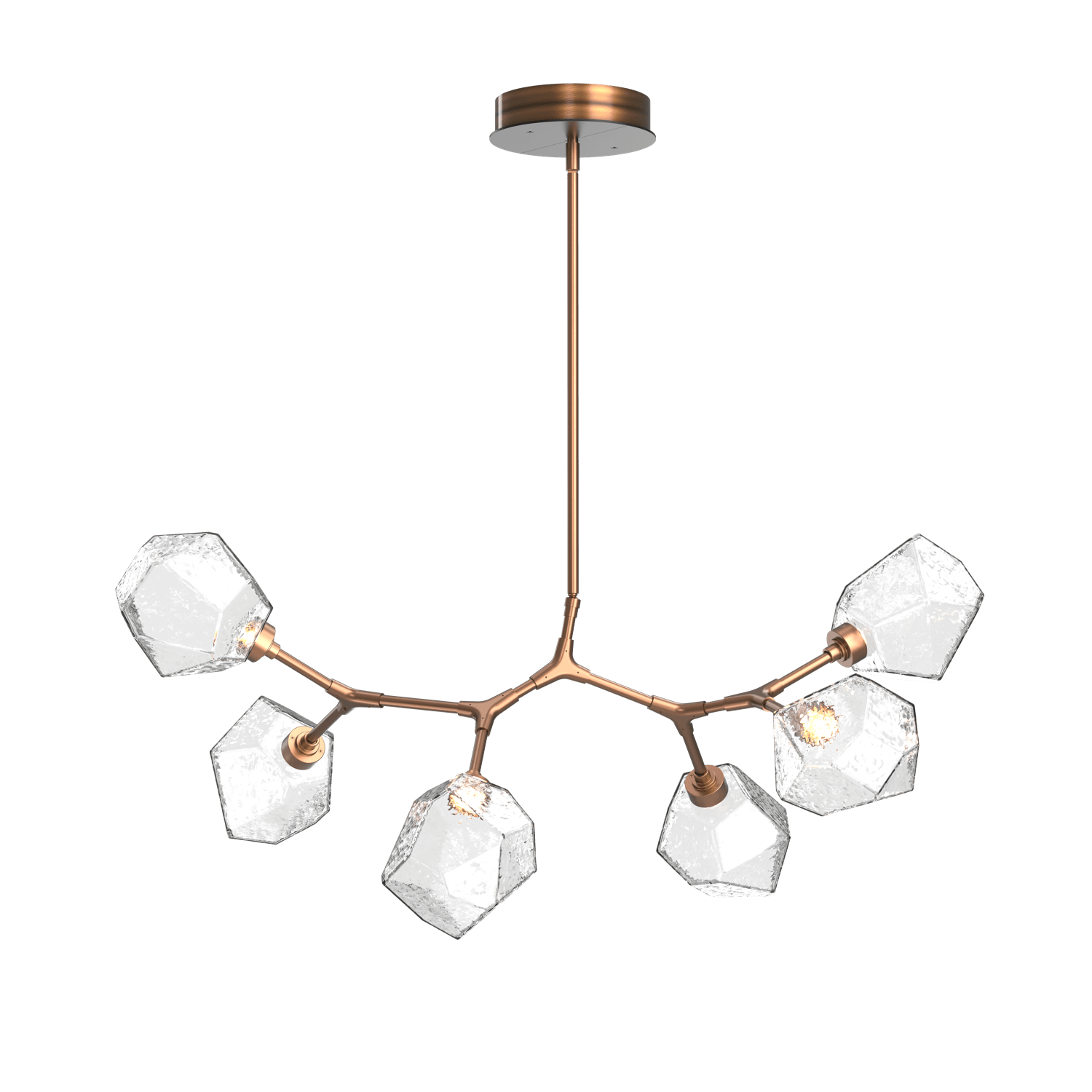 PLB0039-BA-RB-C-Hammerton-Studio-Gem-6-light-modern-branch-chandelier-with-oil-rubbed-bronze-finish-and-clear-blown-glass-shades-and-LED-lamping