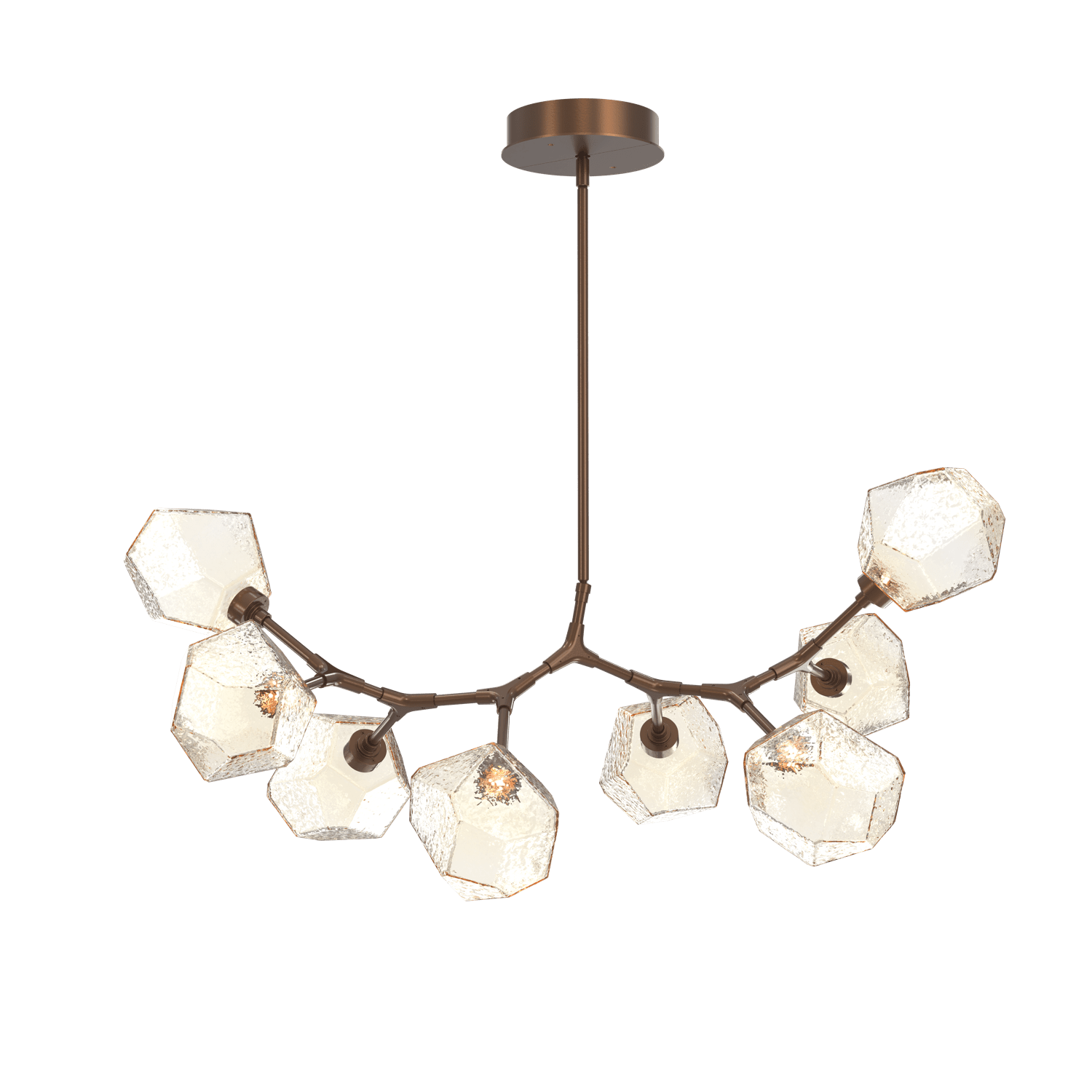 PLB0039-BB-BB-A-Hammerton-Studio-Gem-8-light-modern-branch-chandelier-with-burnished-bronze-finish-and-amber-blown-glass-shades-and-LED-lamping