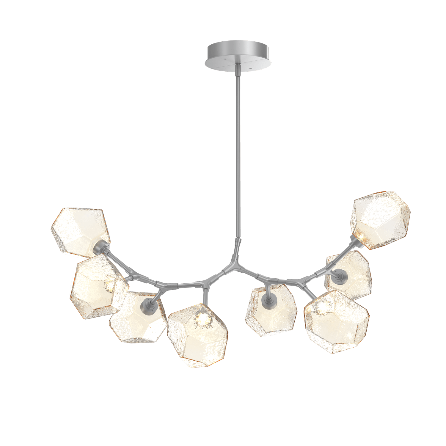 PLB0039-BB-CS-A-Hammerton-Studio-Gem-8-light-modern-branch-chandelier-with-classic-silver-finish-and-amber-blown-glass-shades-and-LED-lamping