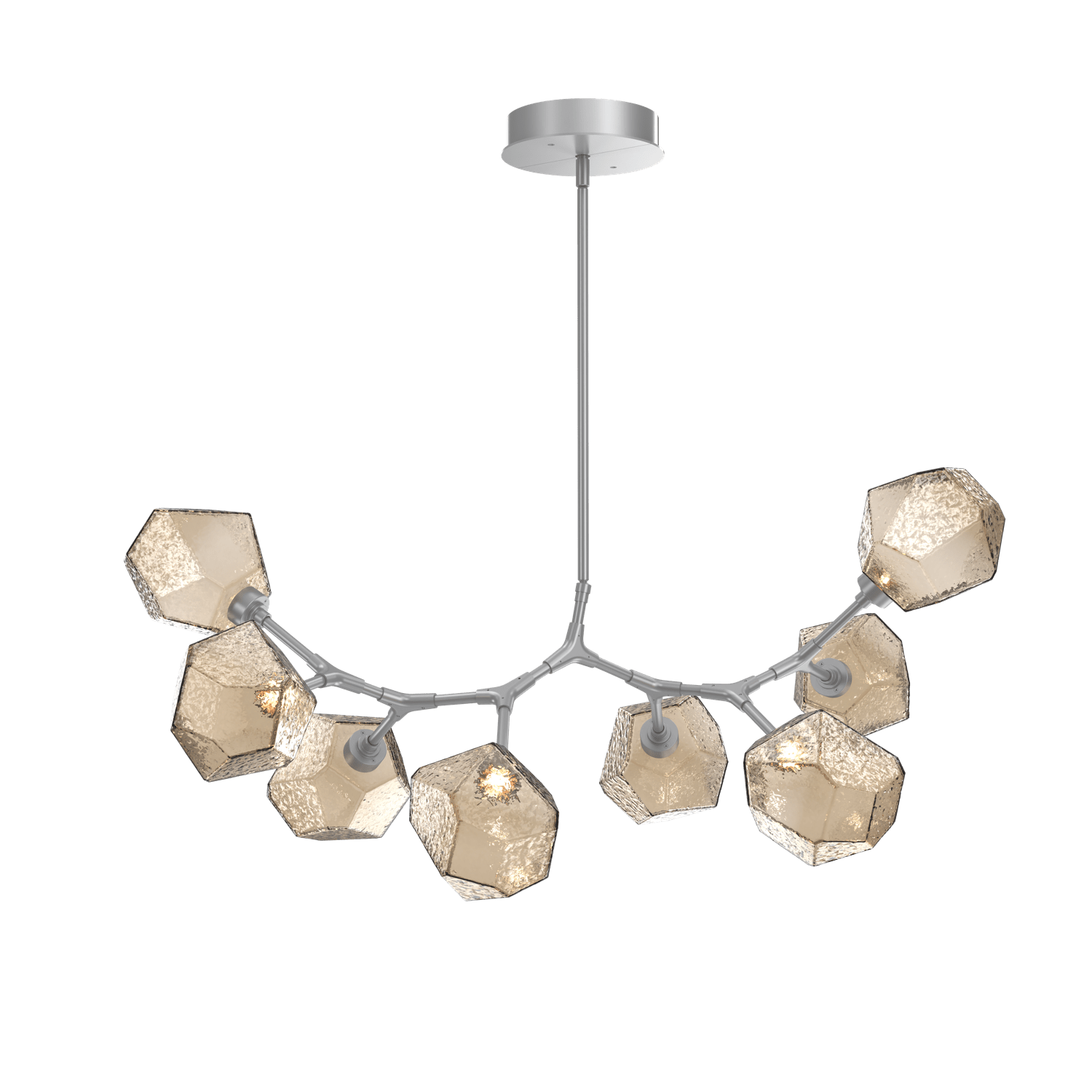 PLB0039-BB-CS-B-Hammerton-Studio-Gem-8-light-modern-branch-chandelier-with-classic-silver-finish-and-bronze-blown-glass-shades-and-LED-lamping