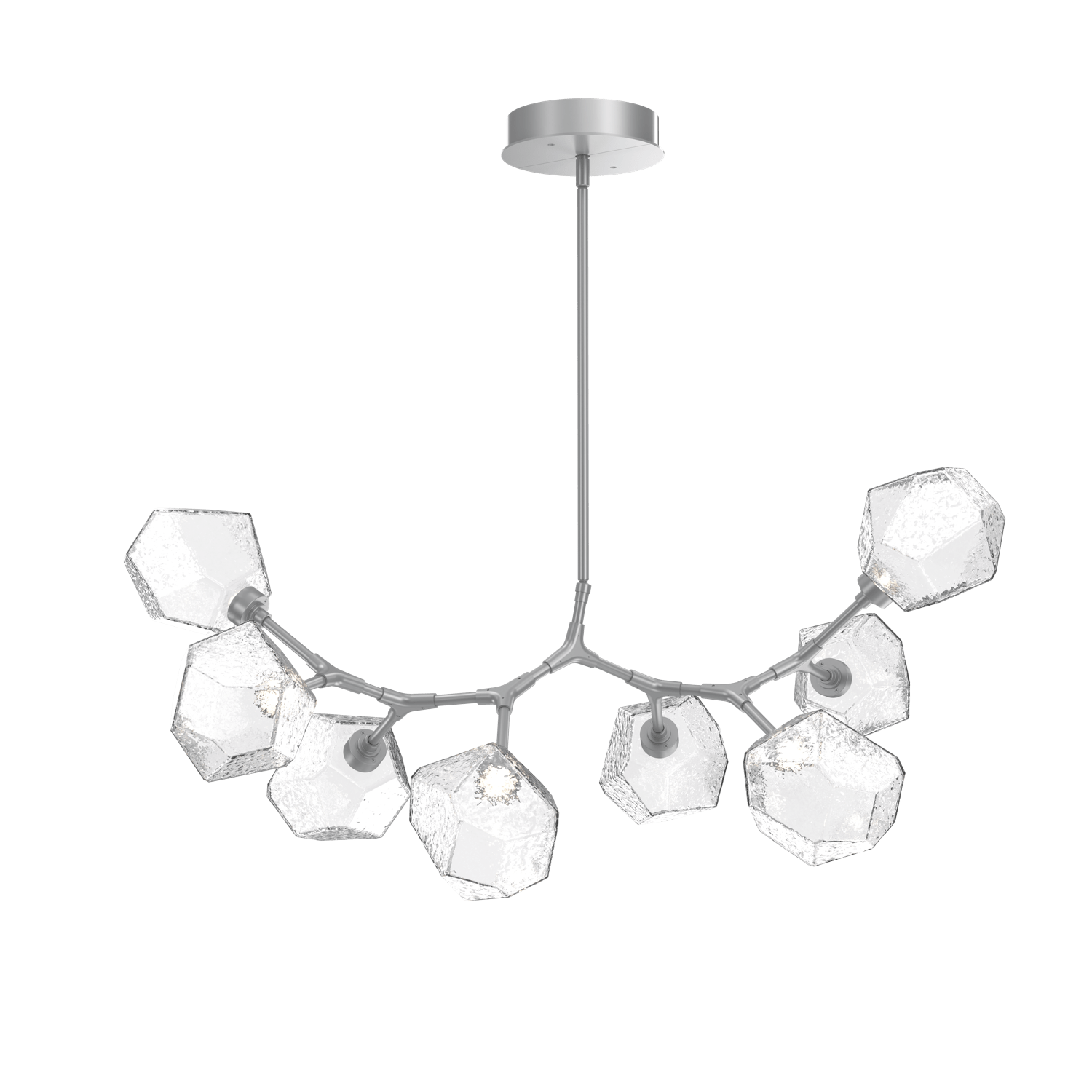 PLB0039-BB-CS-C-Hammerton-Studio-Gem-8-light-modern-branch-chandelier-with-classic-silver-finish-and-clear-blown-glass-shades-and-LED-lamping