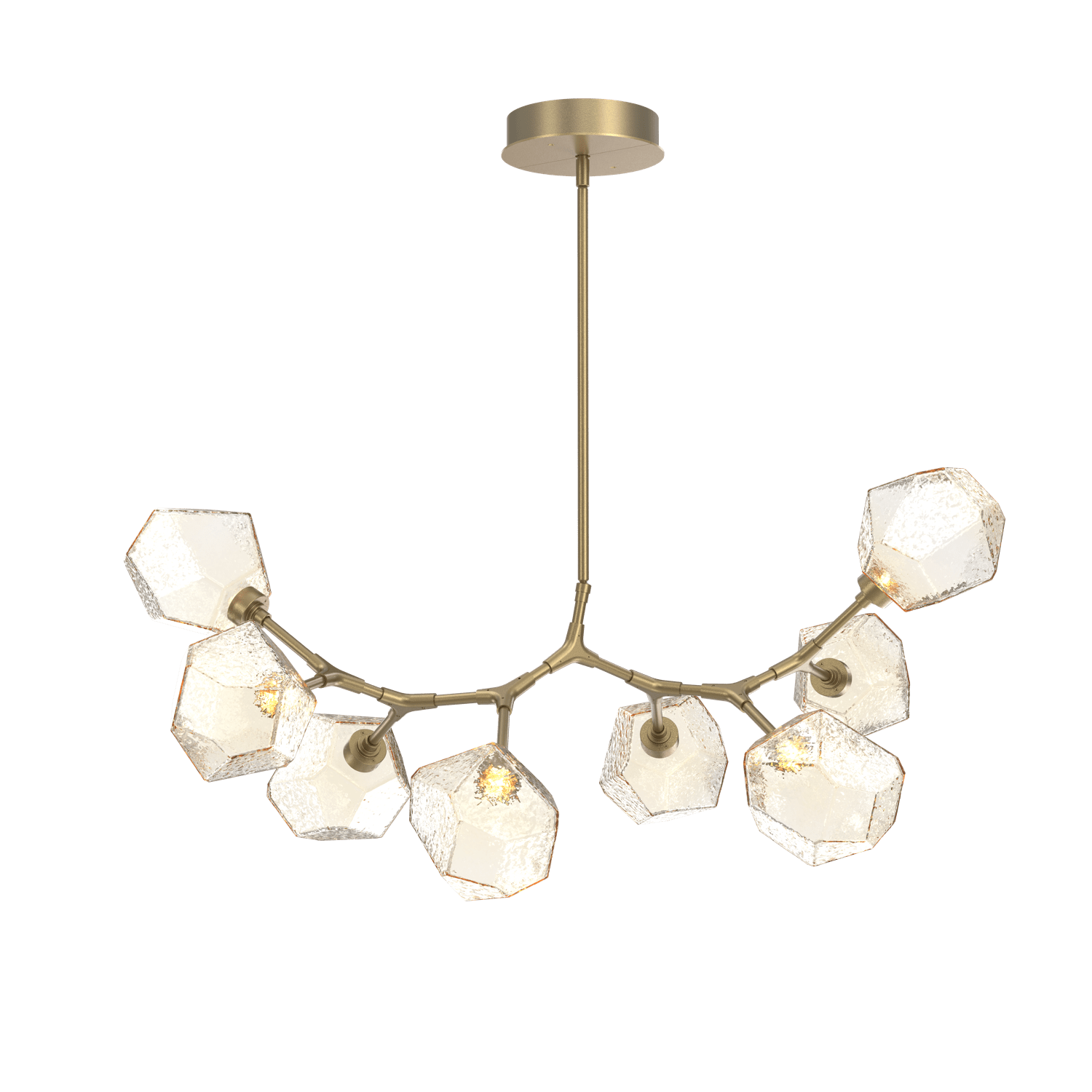PLB0039-BB-GB-A-Hammerton-Studio-Gem-8-light-modern-branch-chandelier-with-gilded-brass-finish-and-amber-blown-glass-shades-and-LED-lamping
