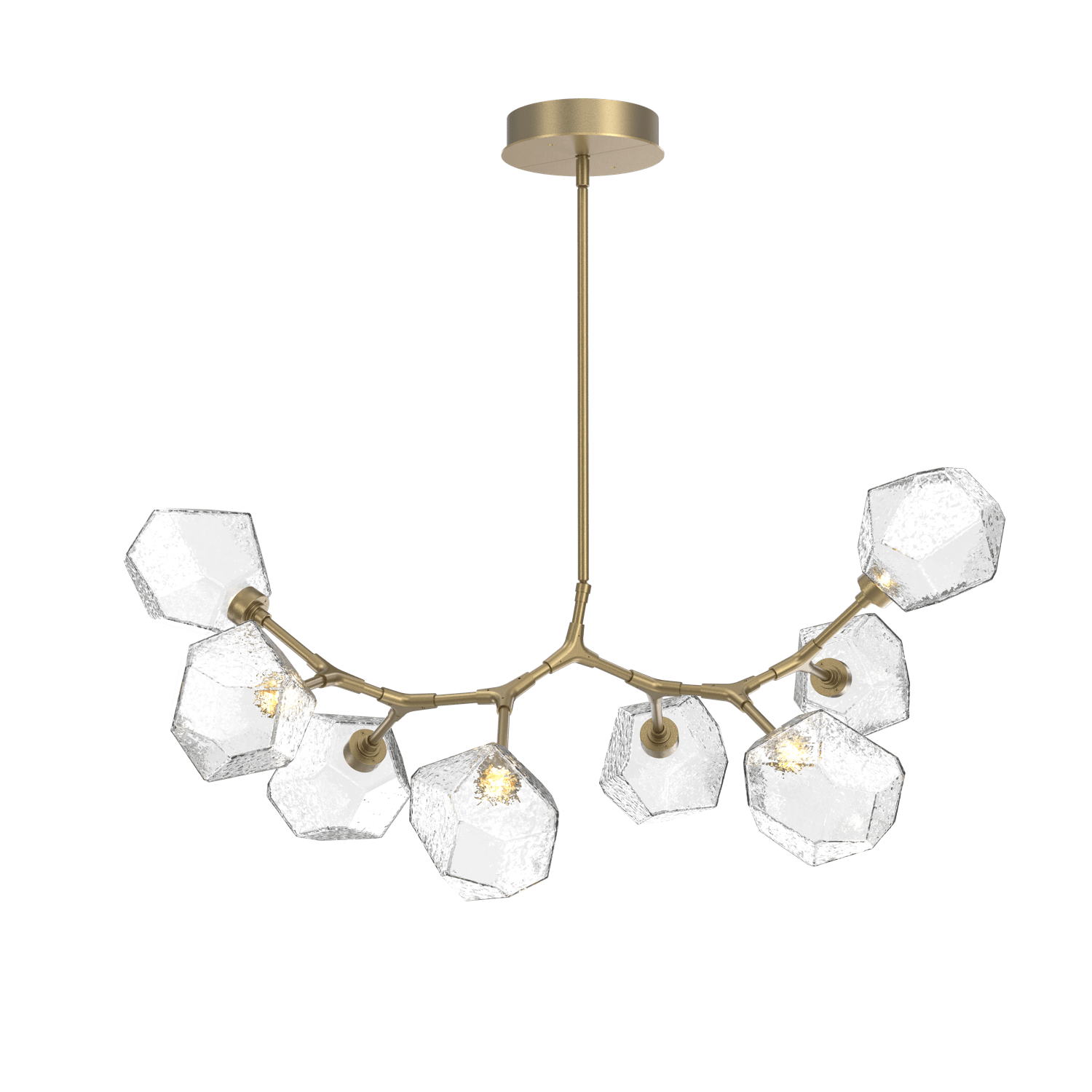 PLB0039-BB-GB-C-Hammerton-Studio-Gem-8-light-modern-branch-chandelier-with-gilded-brass-finish-and-clear-blown-glass-shades-and-LED-lamping