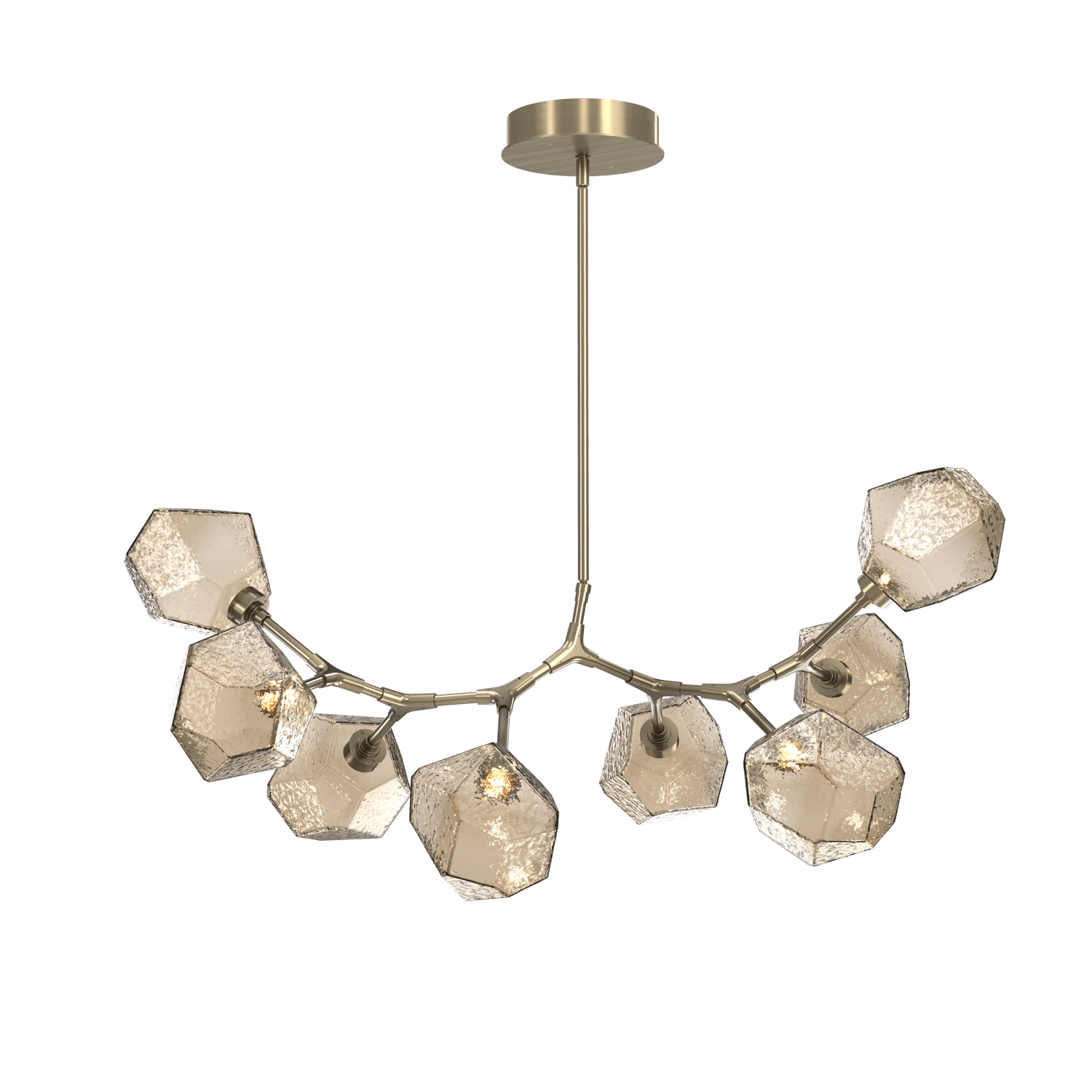 PLB0039-BB-HB-B-Hammerton-Studio-Gem-8-light-modern-branch-chandelier-with-heritage-brass-finish-and-bronze-blown-glass-shades-and-LED-lamping